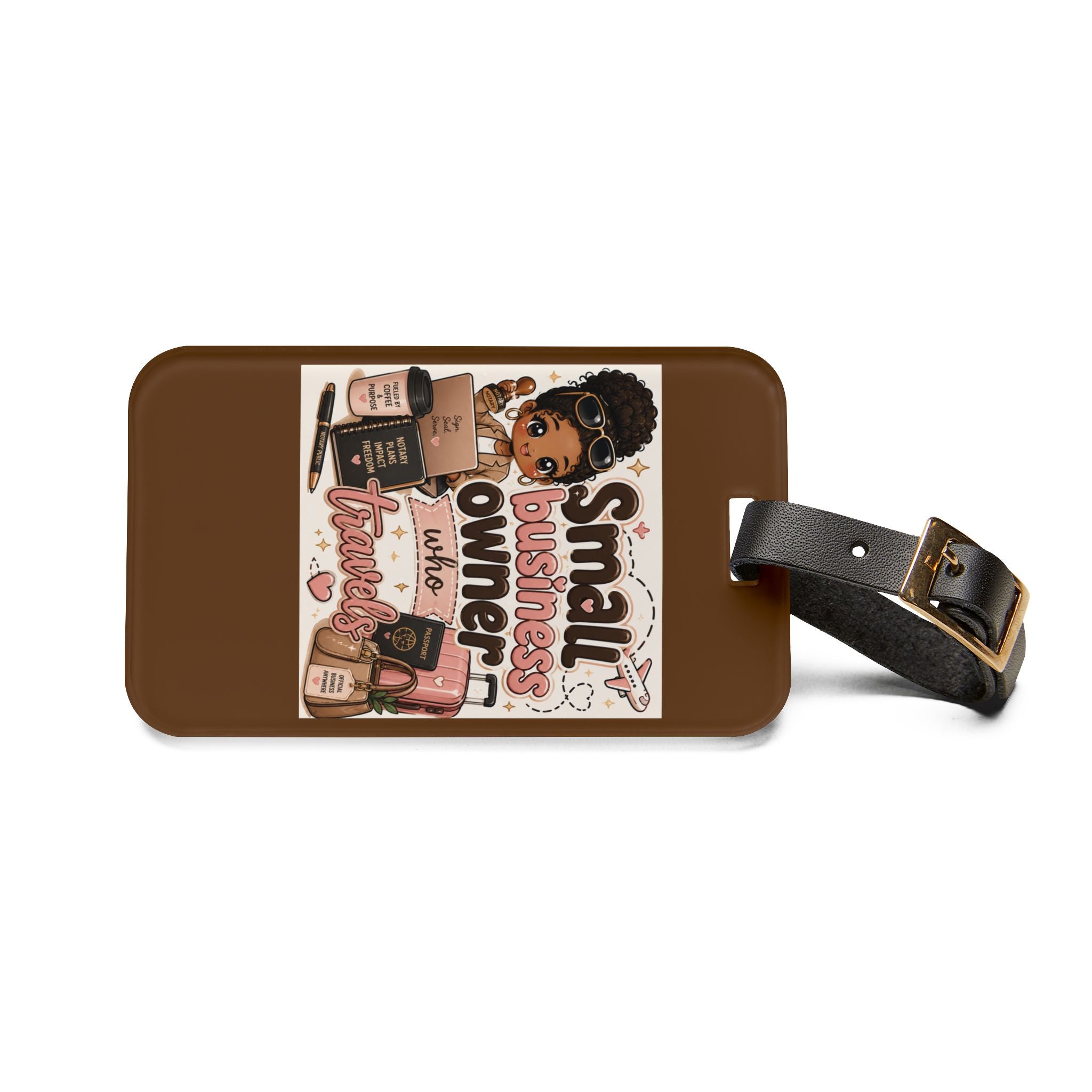 Small Business Owner Who Travels | Acrylic Luggage Tag for Entrepreneurs & Business Travelers