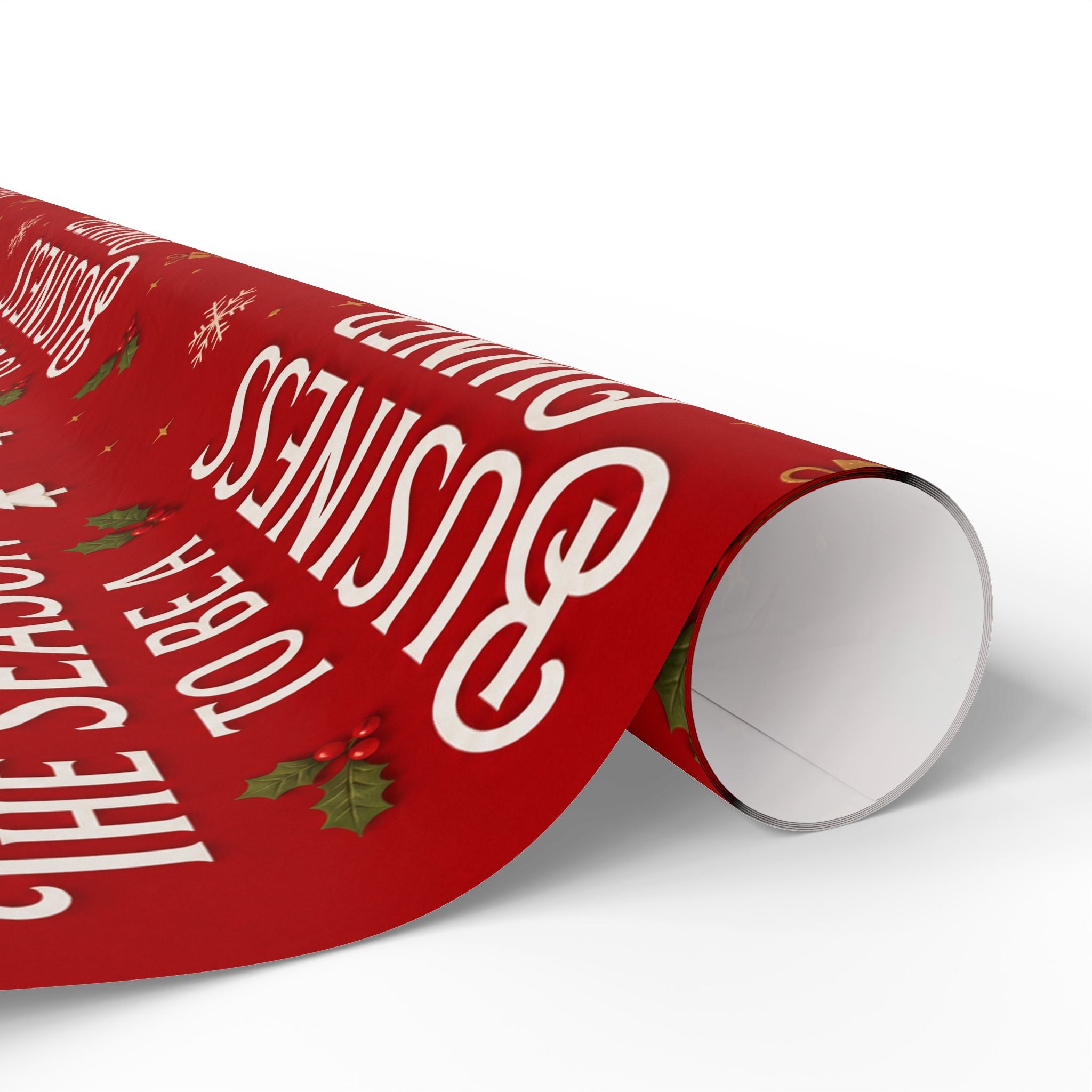 🎄 It’s Always the Season to Be a Business Owner Wrapping Paper – Red Holiday Entrepreneur Gift Wrap 🎁