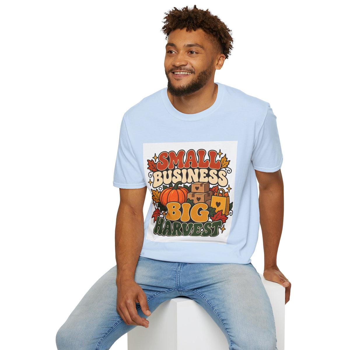Small Business Big Harvest Graphic T-Shirt — Retro Fall Entrepreneur Tee