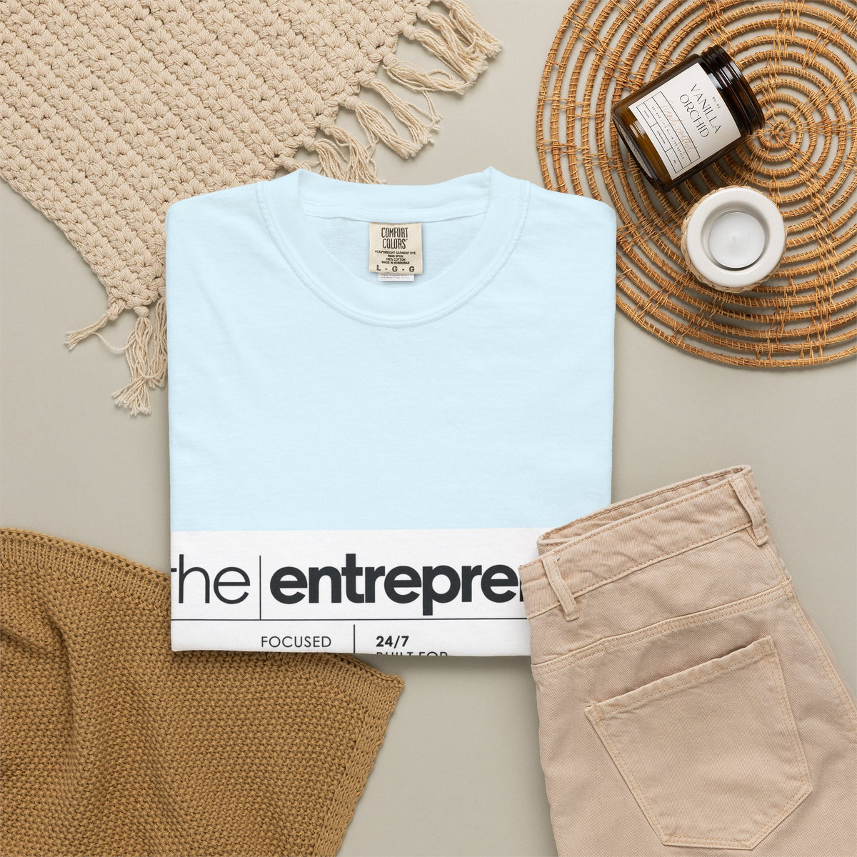 The Entrepreneur Garment-Dyed T-Shirt — Focused, Fearless, Funded Business Owner Tee