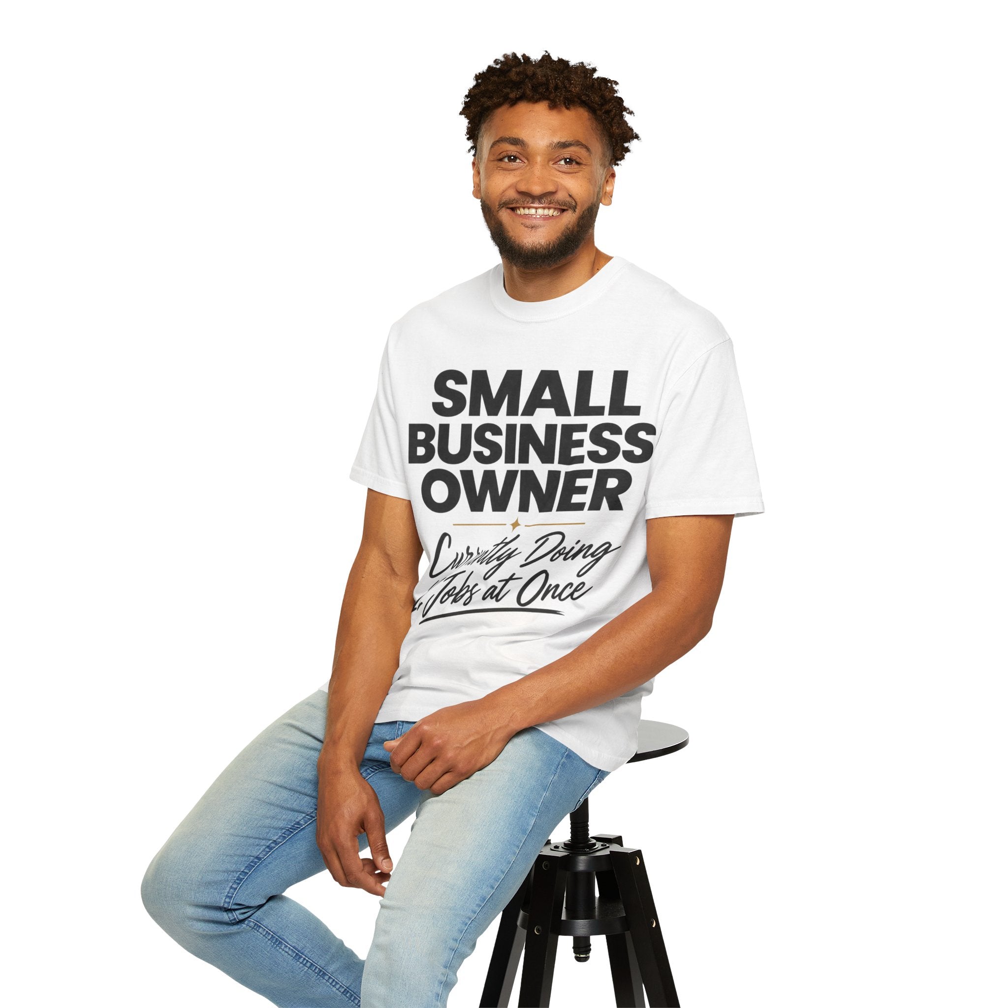 Small Business Owner T-Shirt | “Currently Doing 12 Jobs at Once” Funny Entrepreneur Tee