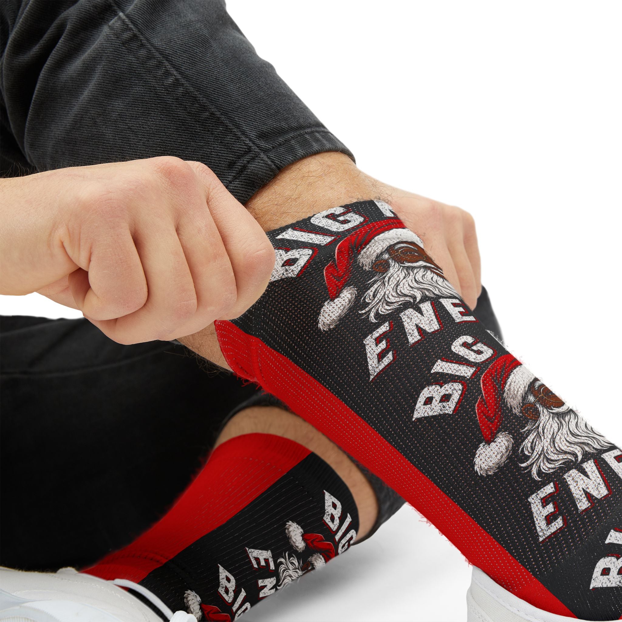 Big Nick Energy Christmas Socks | Funny Santa Holiday Crew Socks | Festive Stocking Stuffer