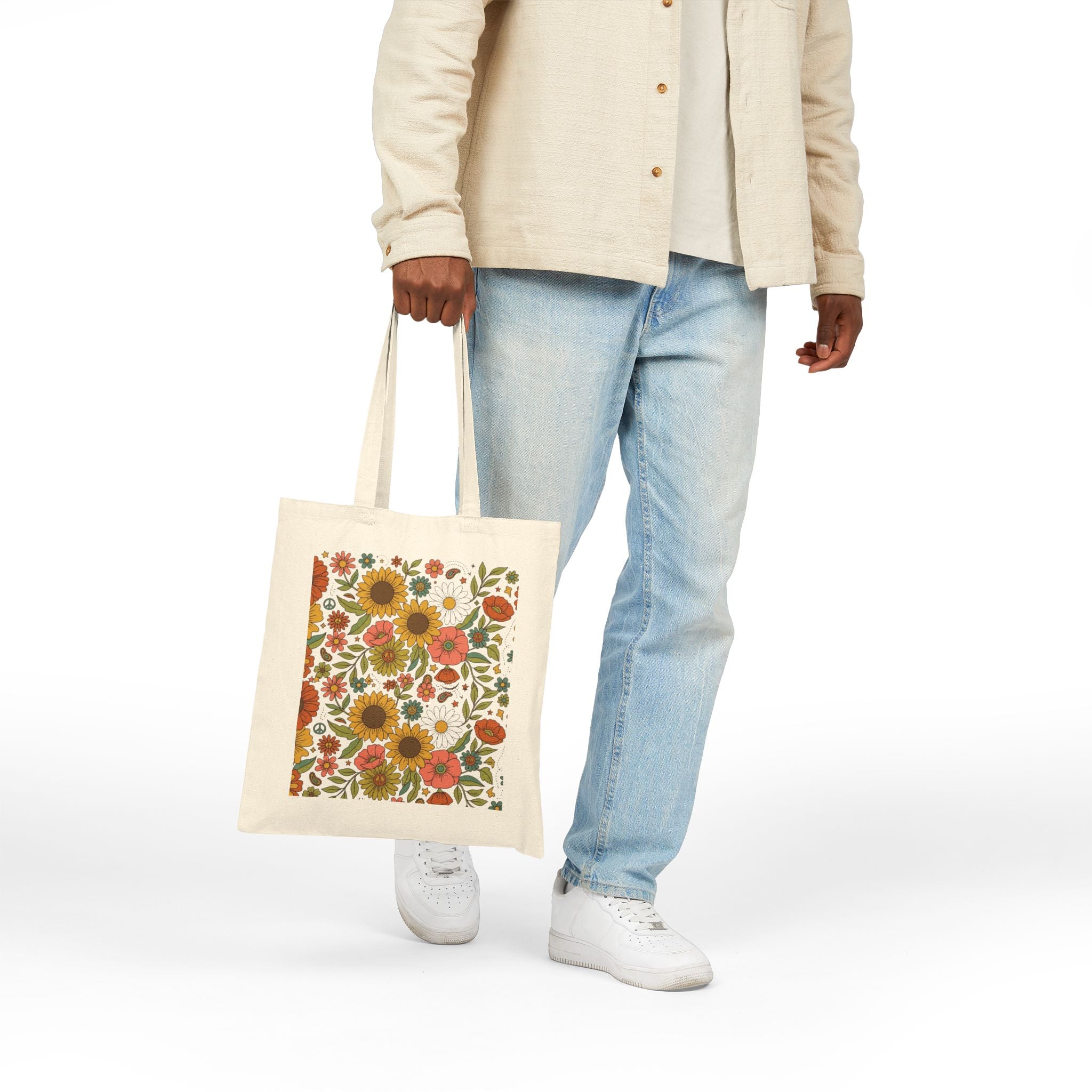 Peace, Love & Notarizations Canvas Tote Bag ☮️❤️🖋️
