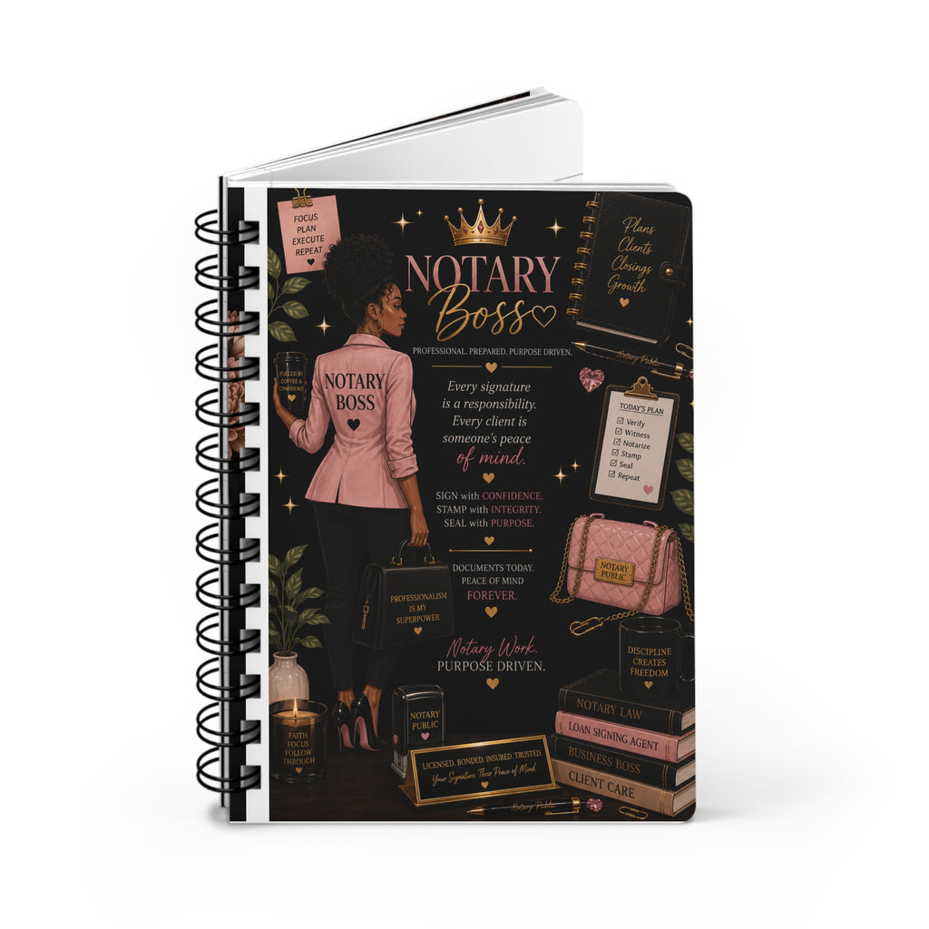 Notary Boss™ Hardcover Journal | Luxury Notebook for Notaries & Loan Signing Agents