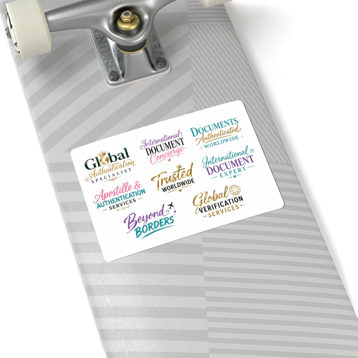 🌍 Professional Collection | International Document & Apostille Typography Stickers