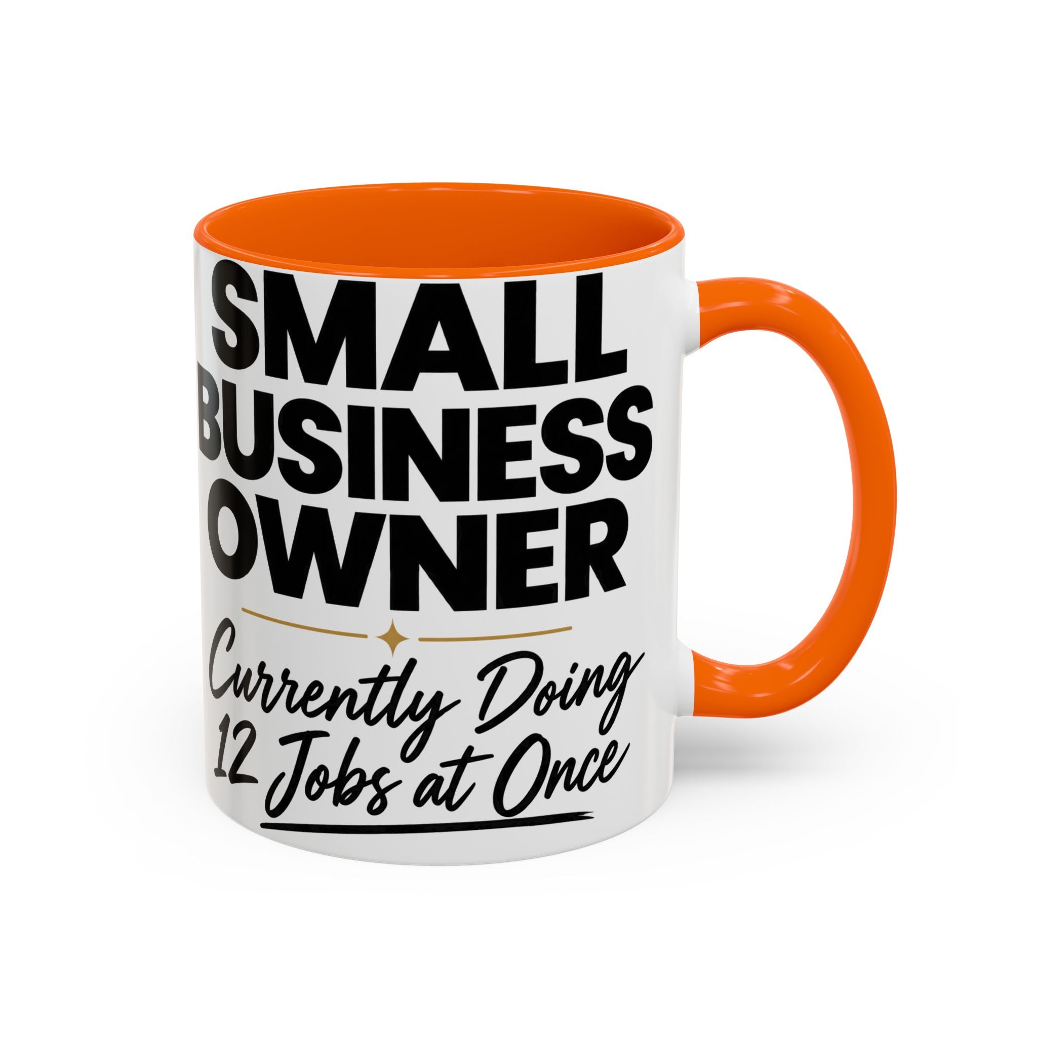 Small Business Owner Mug | “Currently Doing 12 Jobs at Once” Funny Entrepreneur Coffee Cup