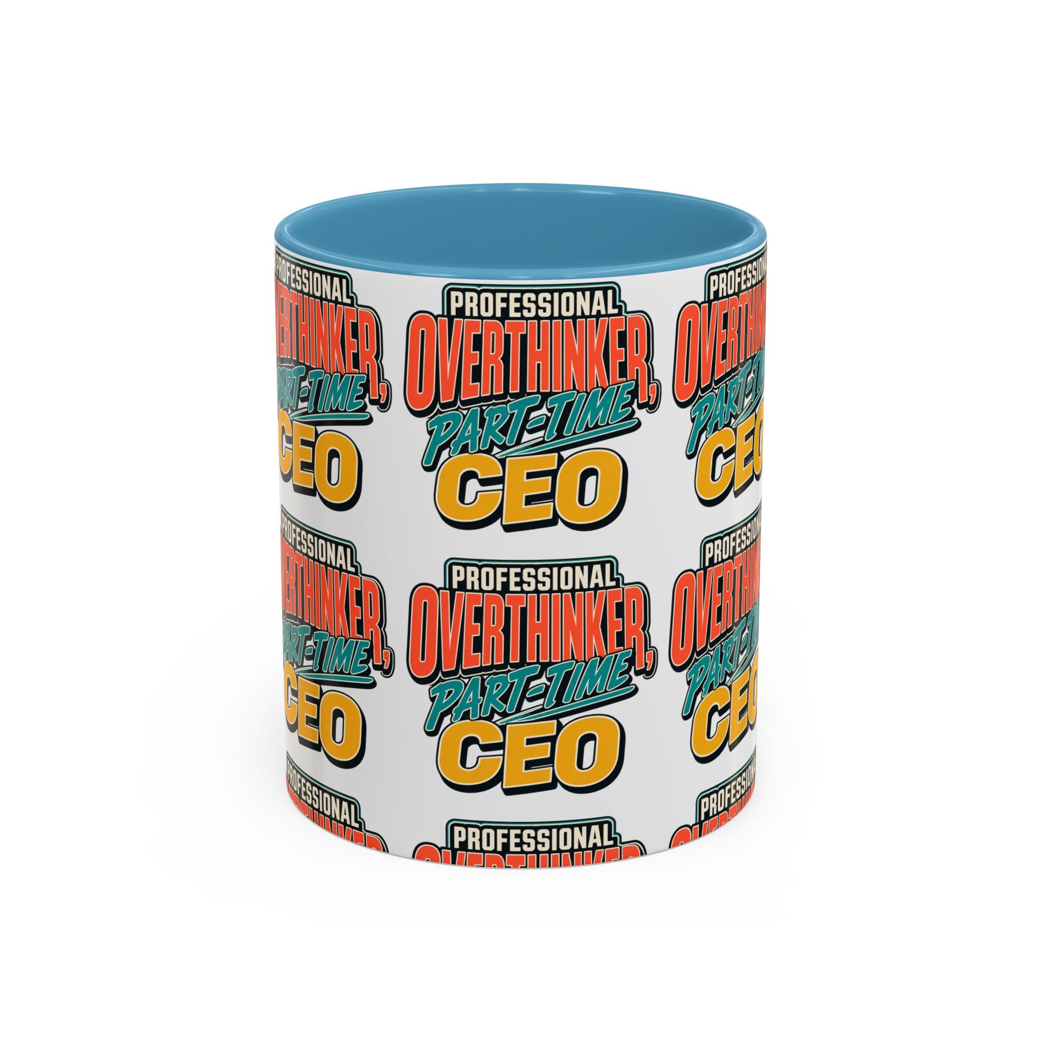 Professional Overthinker Part-Time CEO Mug | Funny Small Business Owner Coffee Cup | Entrepreneur and Side-Hustle Gift