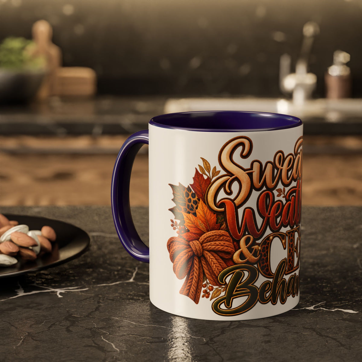 Sweater Weather & CEO Behavior Mug – Fall Pumpkin Latte Seasonal Coffee Cup (11oz/15oz)