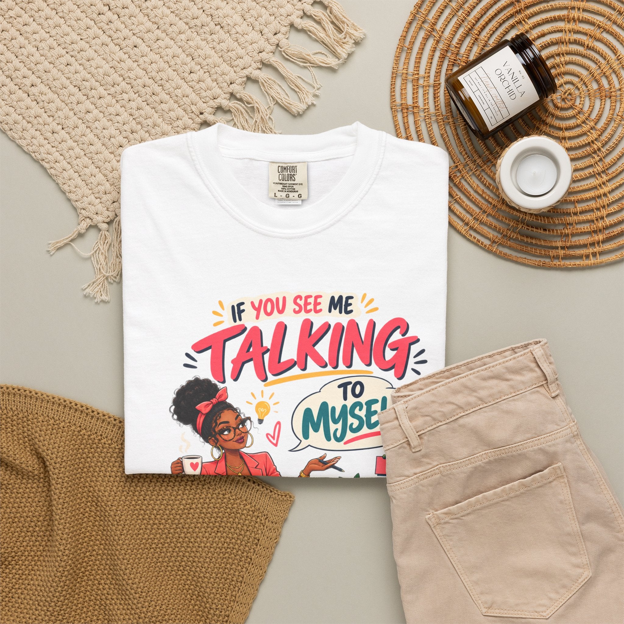 Funny Small Business Owner T-Shirt — “If You See Me Talking to Myself” Staff Meeting Graphic Tee