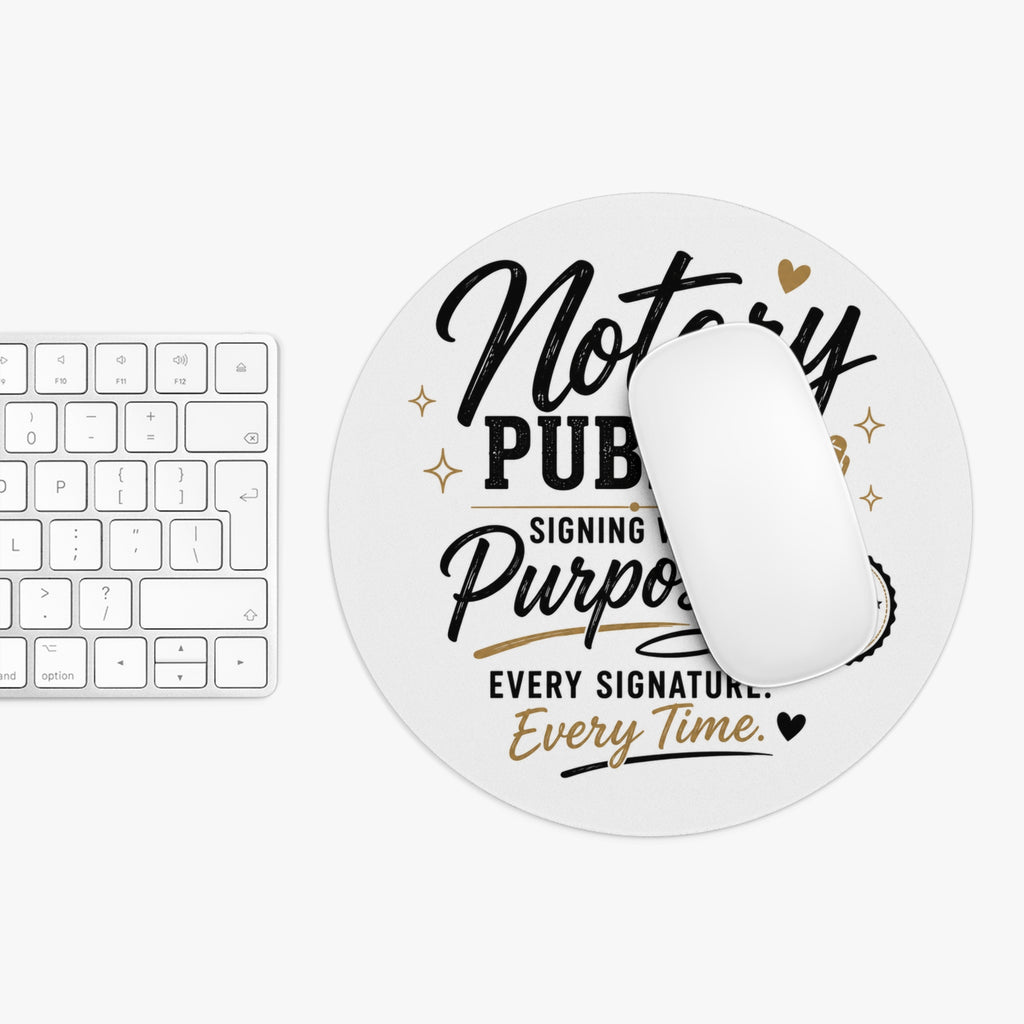 Notary Public Signing With Purpose Mouse Pad