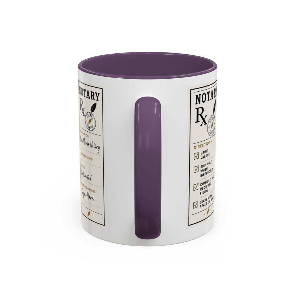 Notary Prescription | Accent Coffee Mug (11oz & 15oz)