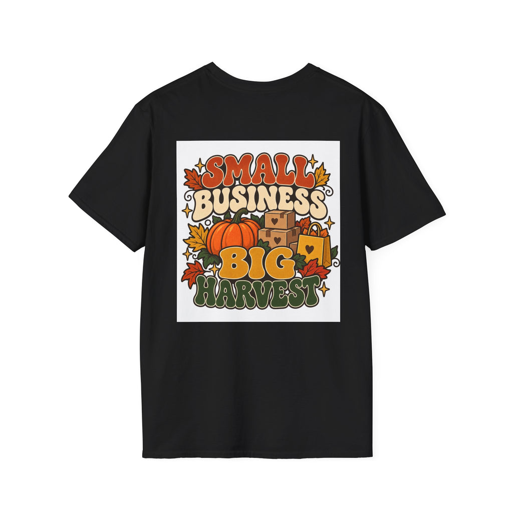 Small Business Big Harvest Graphic T-Shirt — Retro Fall Entrepreneur Tee