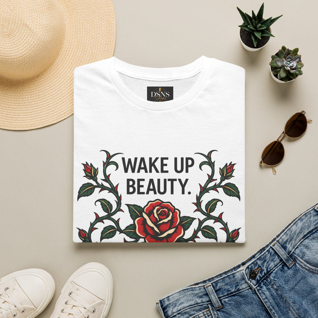 Wake Up Beauty, It’s Time to Beast Tee — Rose & Thorn Graphic Shirt