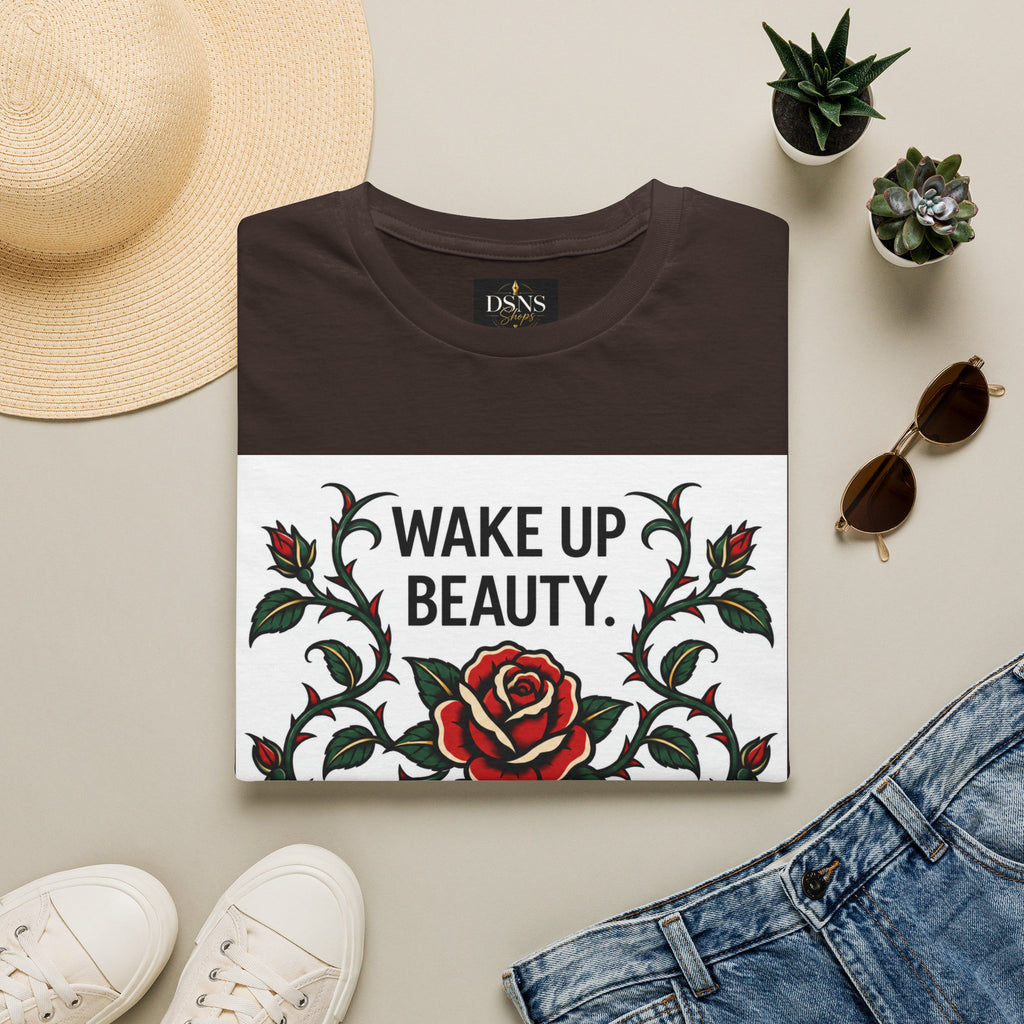 Wake Up Beauty, It’s Time to Beast Tee — Rose & Thorn Graphic Shirt