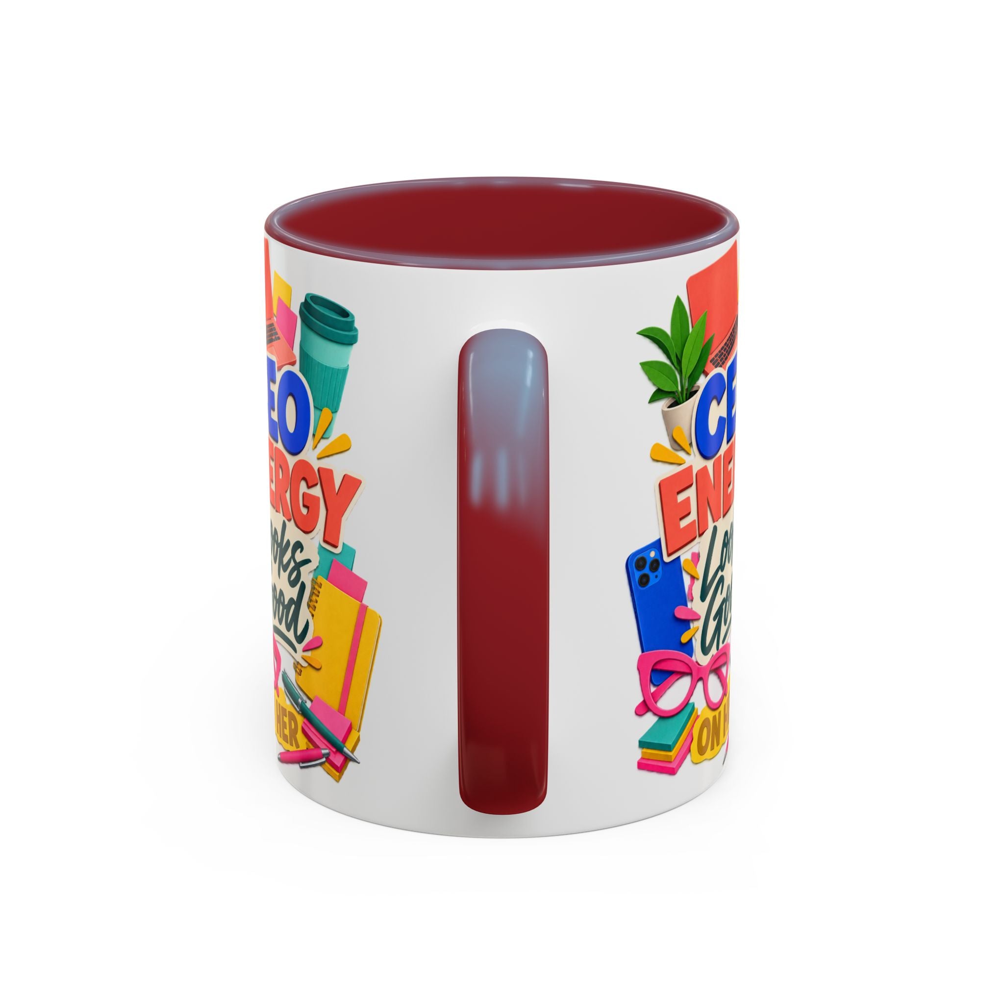 CEO Energy Looks Good on Her Mug | Women in Business Coffee Cup | Female Entrepreneur Gift | Boss Lady Office Mug