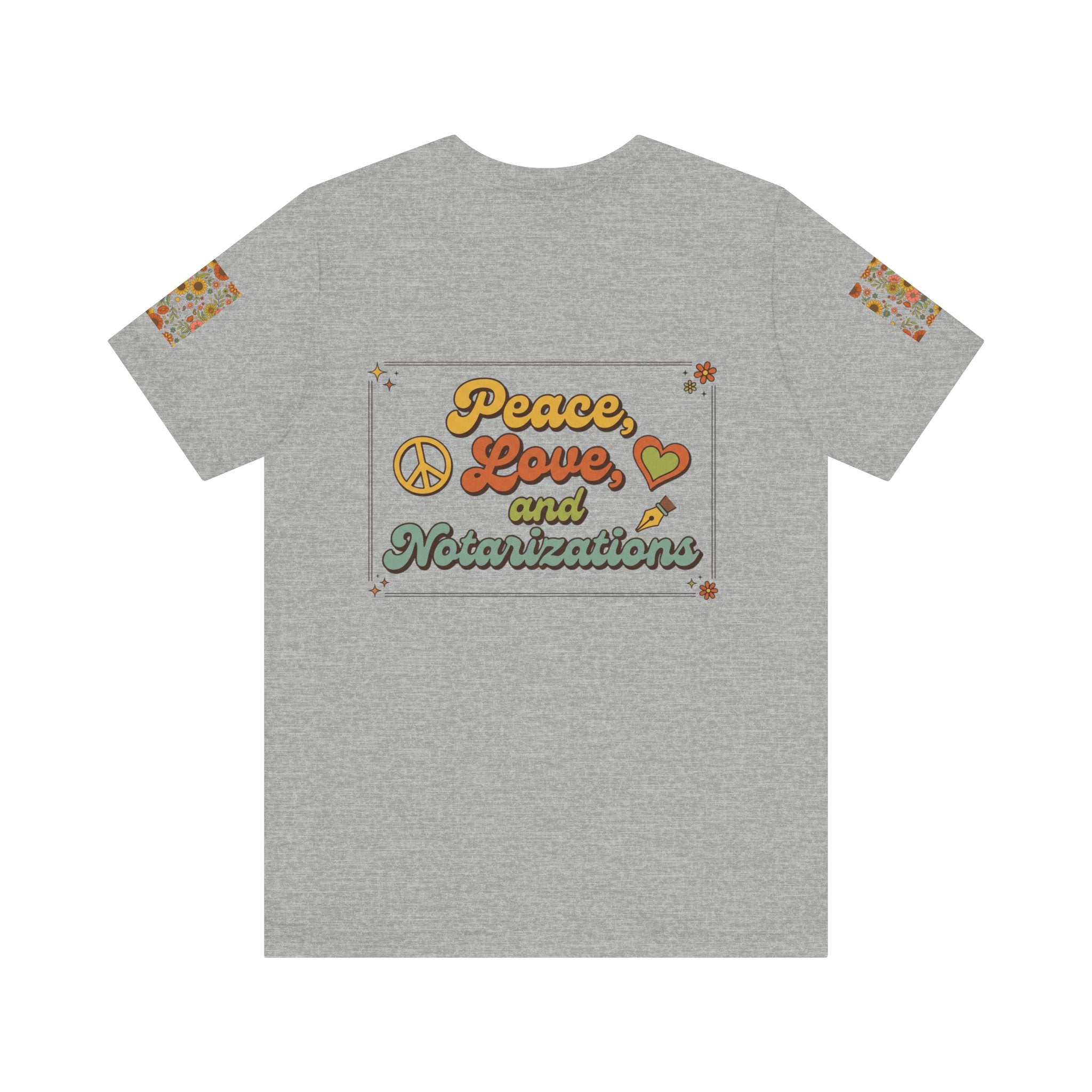 Peace, Love & Notarizations Unisex Jersey T-Shirt ☮️❤️🖋️