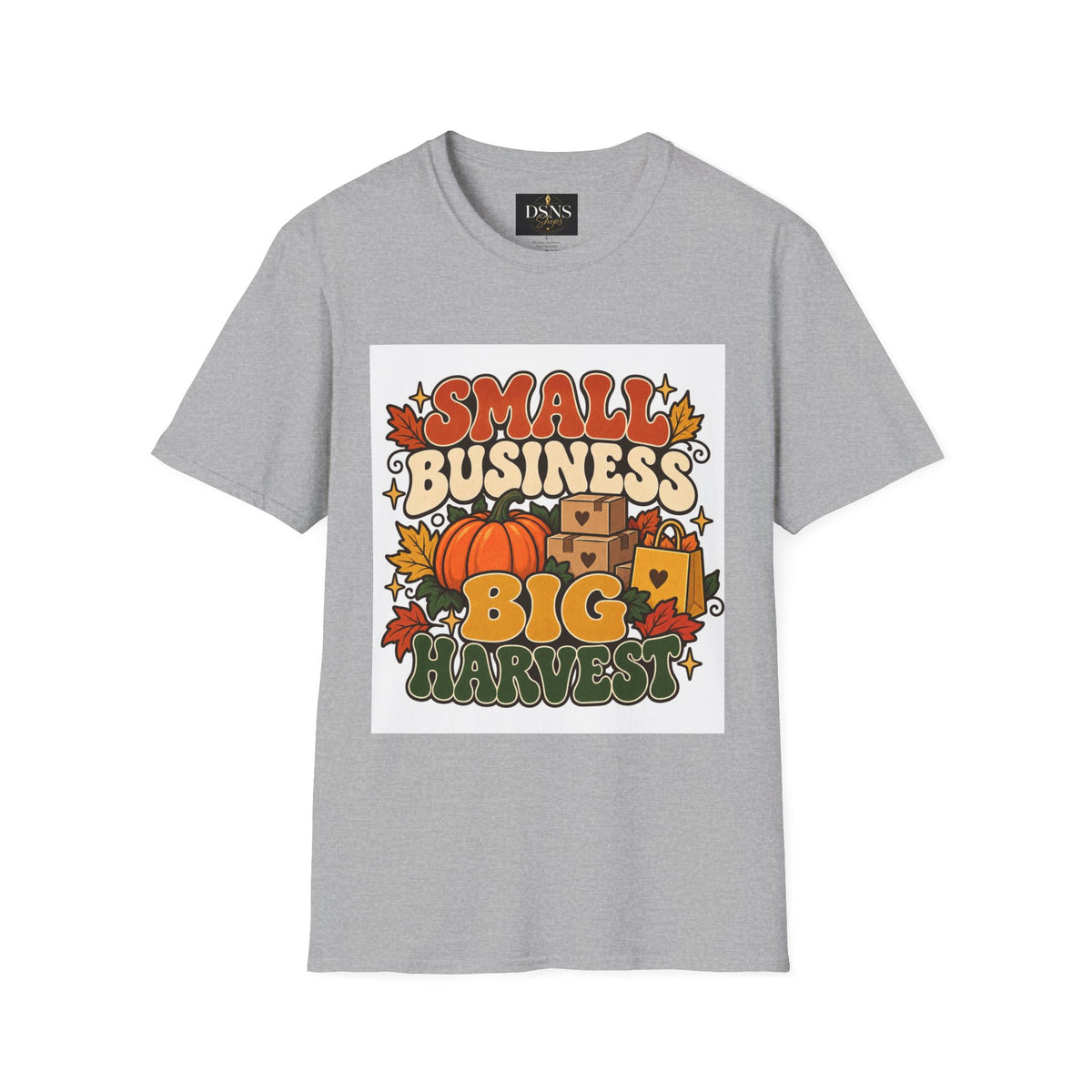 Small Business Big Harvest Graphic T-Shirt — Retro Fall Entrepreneur Tee
