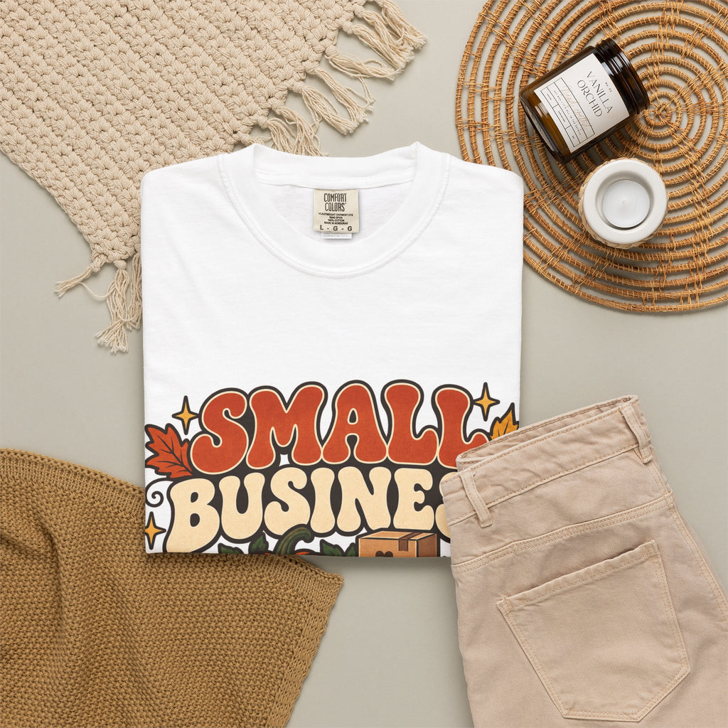 Small Business Big Harvest T-Shirt — Fall Entrepreneur Garment-Dyed Tee