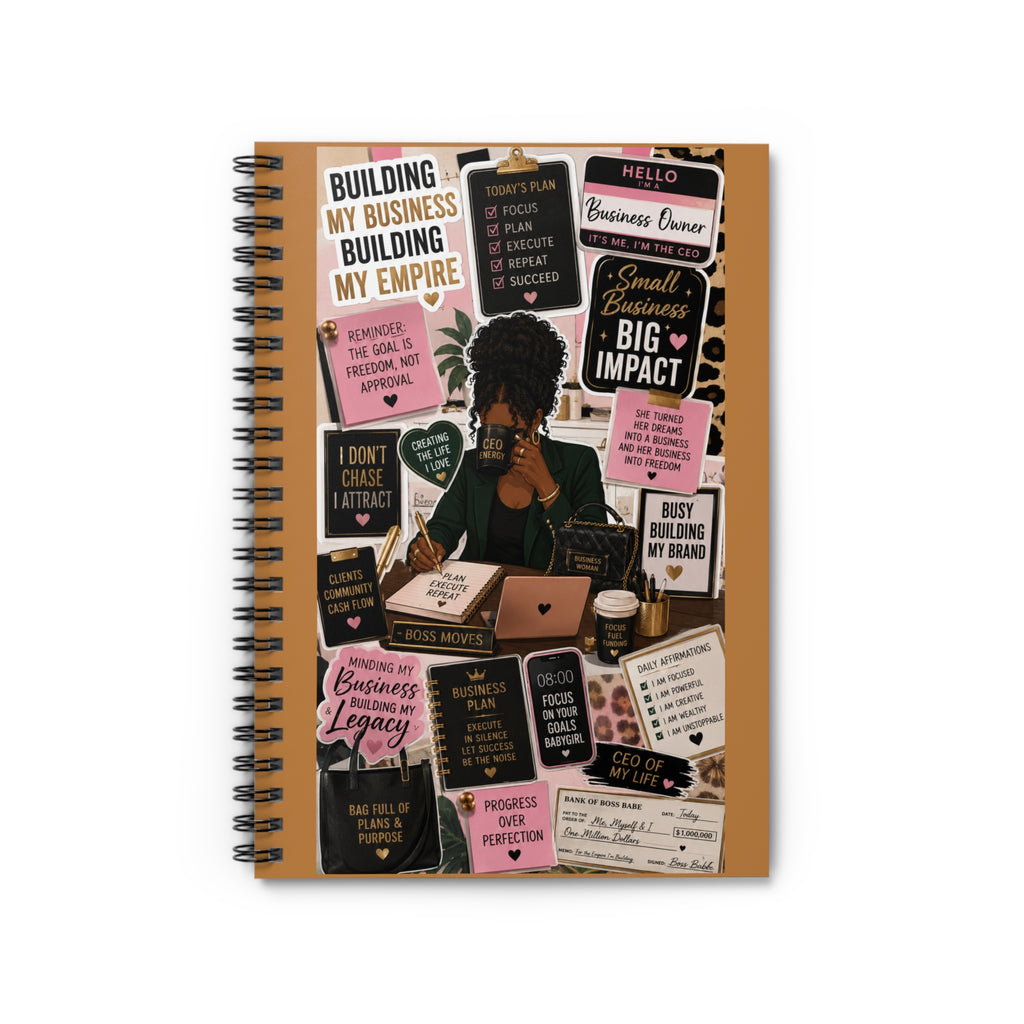 Business Planner Notebook | Entrepreneur Journal | Motivational Spiral Notebook