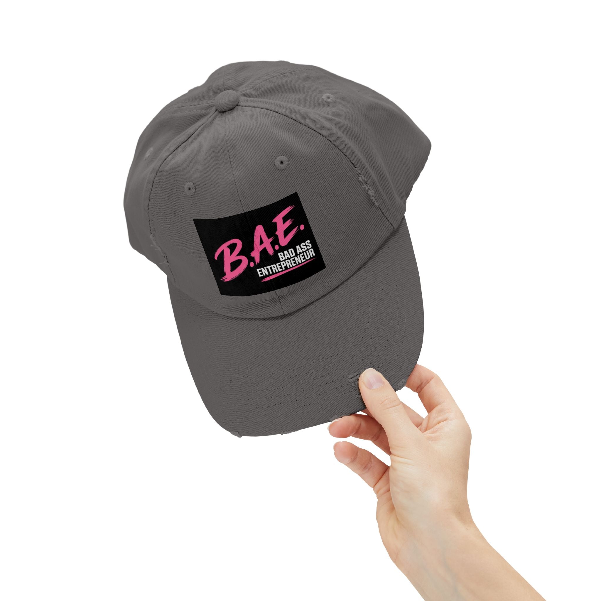B.A.E. Bad Ass Entrepreneur Distressed Cap | Vintage Business Owner Hat