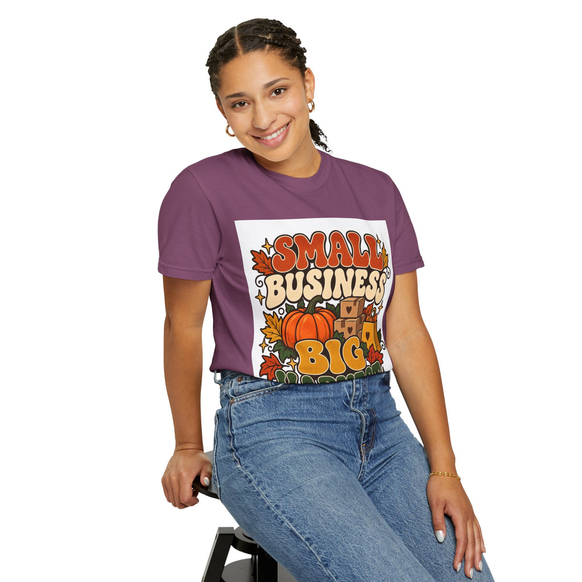 Small Business Big Harvest T-Shirt — Fall Entrepreneur Garment-Dyed Tee