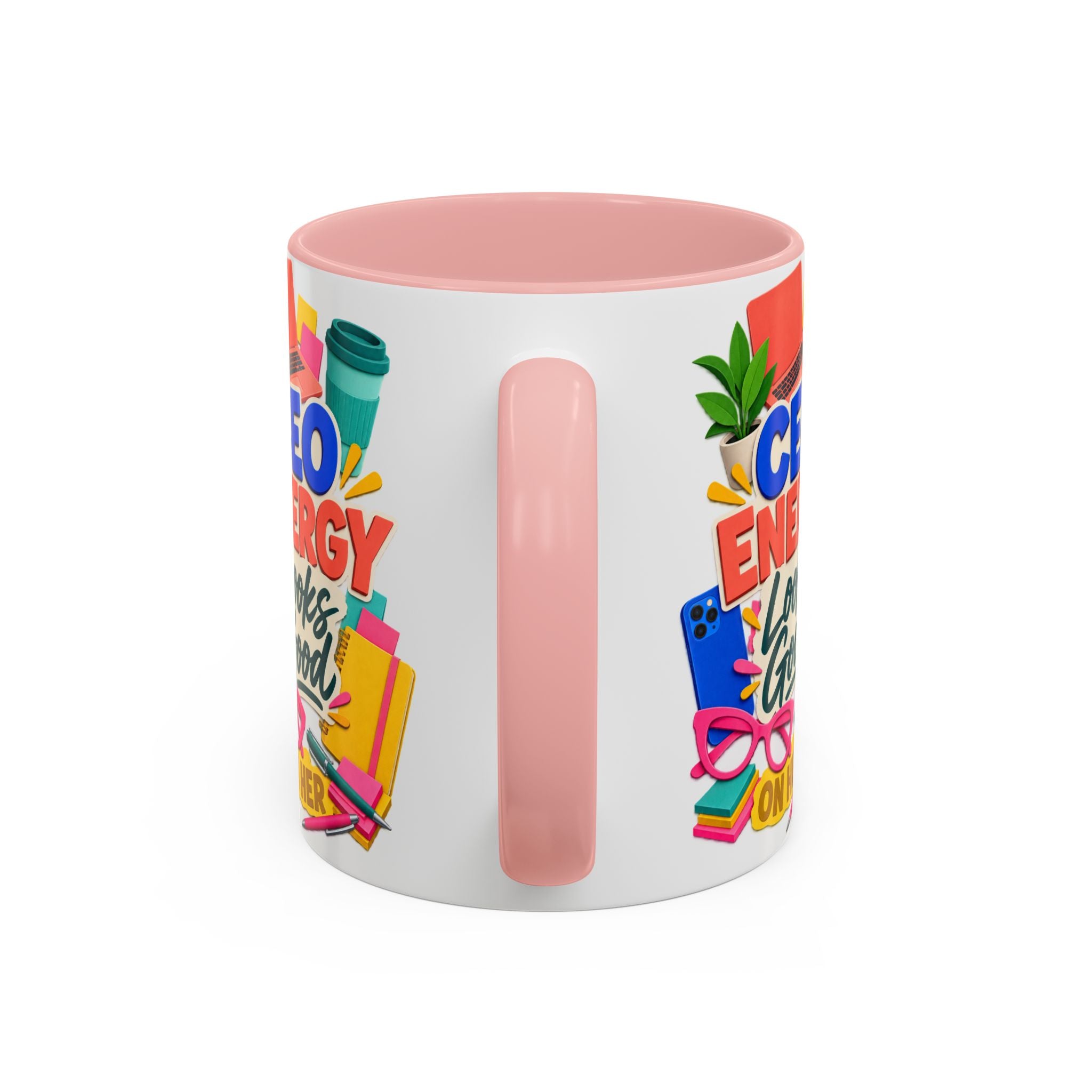 CEO Energy Looks Good on Her Mug | Women in Business Coffee Cup | Female Entrepreneur Gift | Boss Lady Office Mug