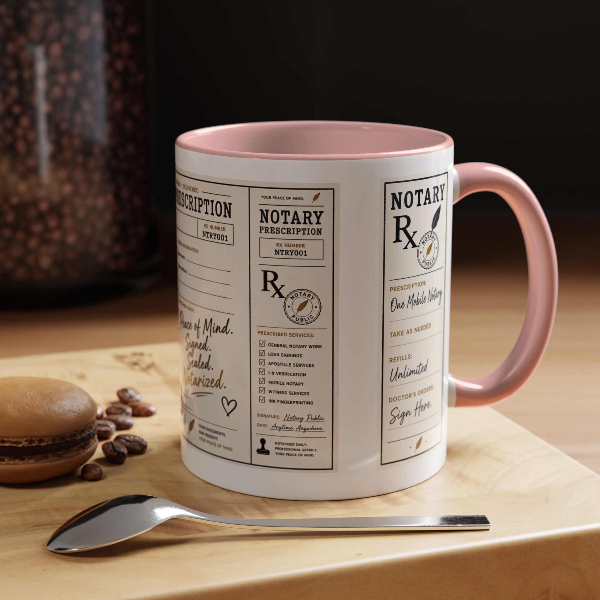 Notary Prescription | Accent Coffee Mug (11oz & 15oz)