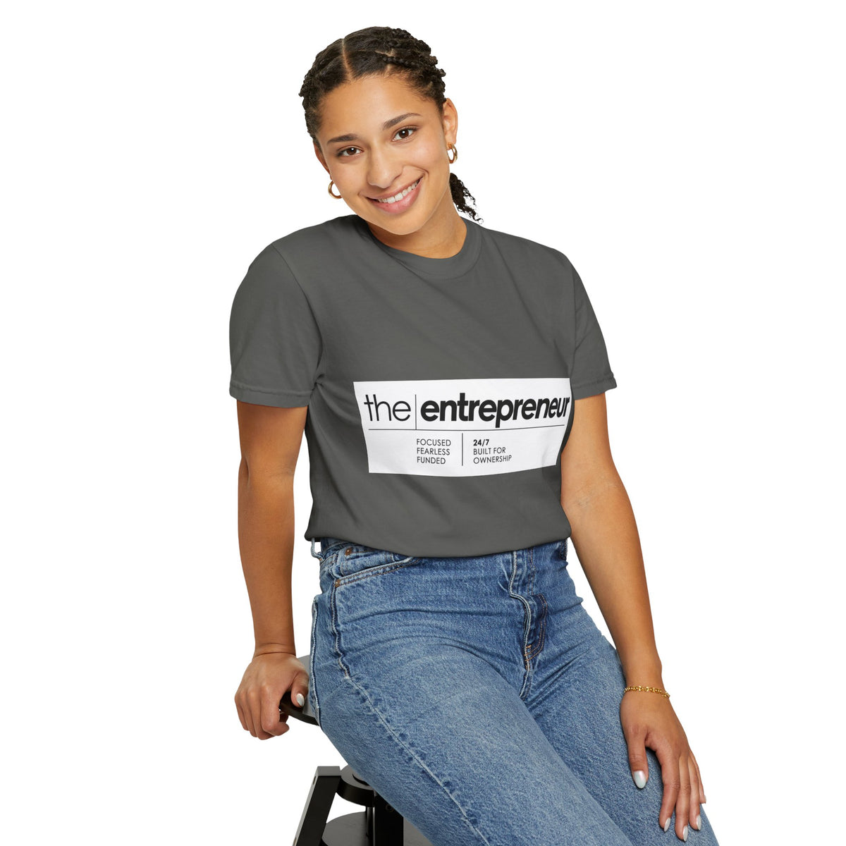 The Entrepreneur Garment-Dyed T-Shirt — Focused, Fearless, Funded Business Owner Tee