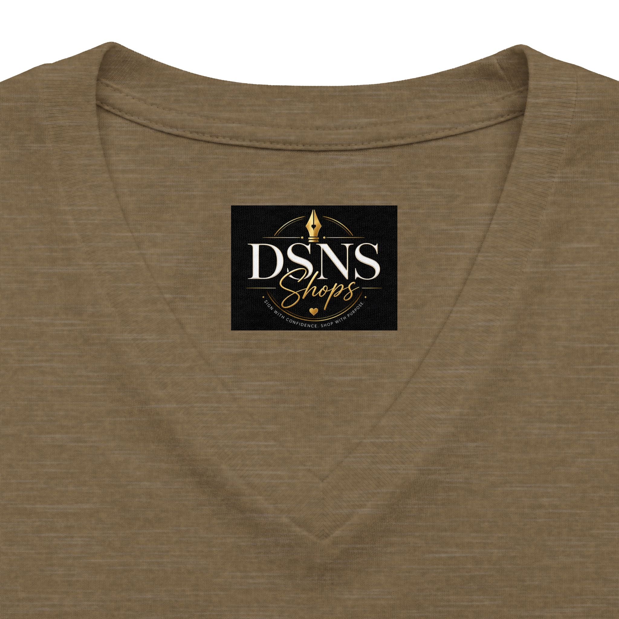 Peace, Love & Notarizations Women's Relaxed V-Neck Tee ☮️❤️🖋️