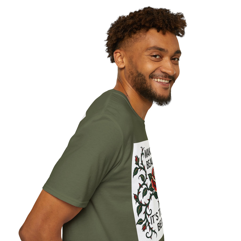 Wake Up Beauty, It’s Time to Beast Tee — Rose & Thorn Graphic Shirt