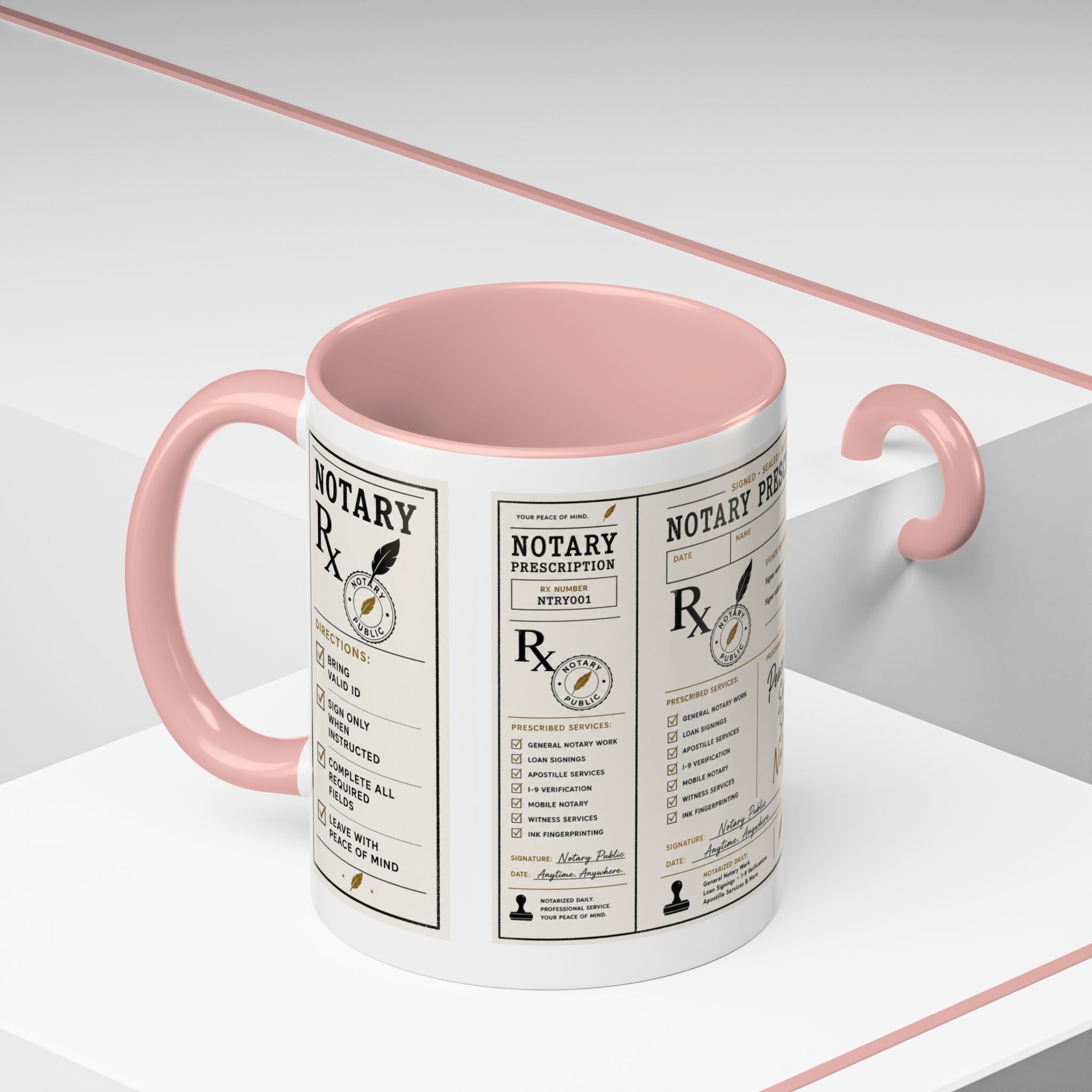 Notary Prescription | Accent Coffee Mug (11oz & 15oz)