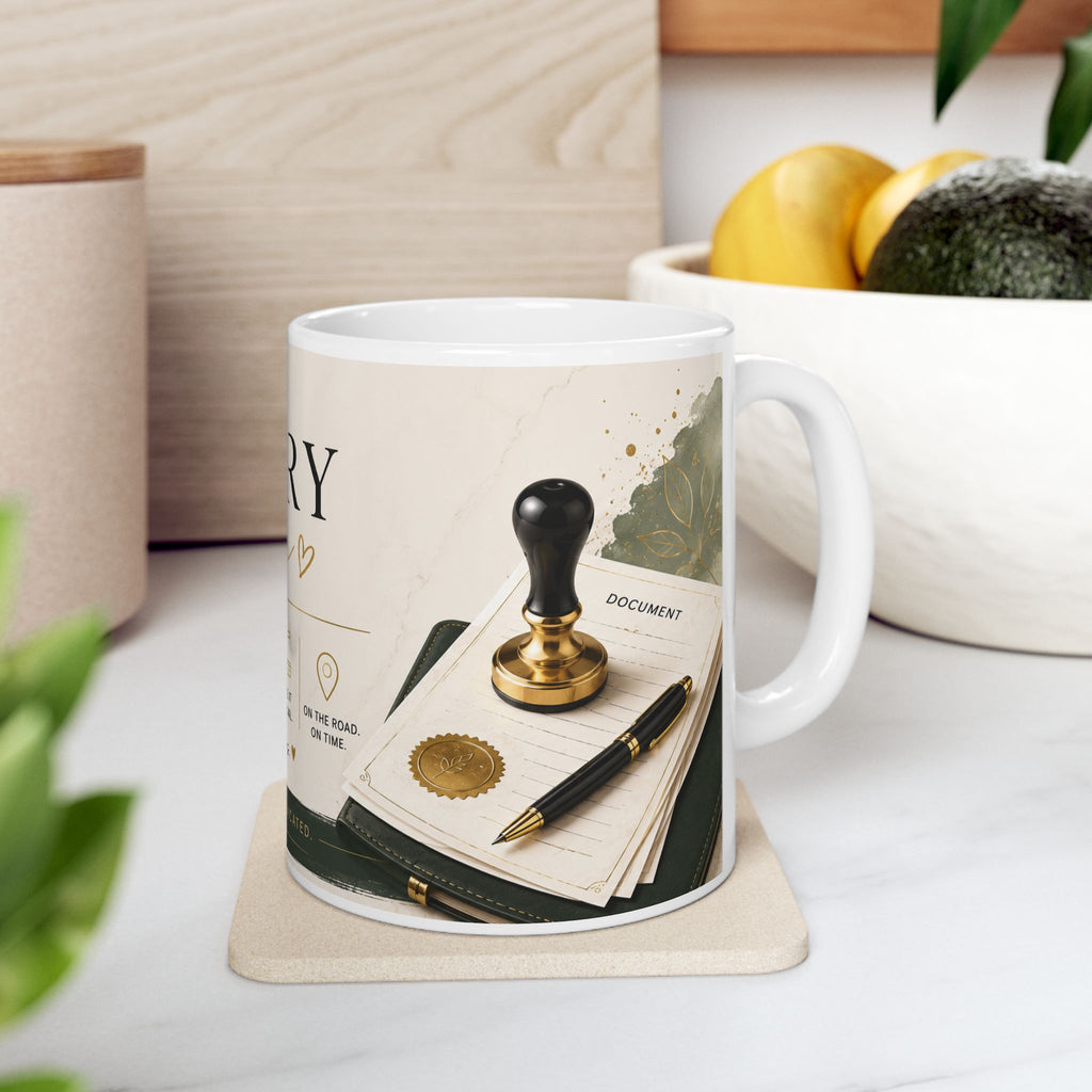 Notary Life Ceramic Mug | Professional Coffee Mug for Notaries & Loan Signing Agents