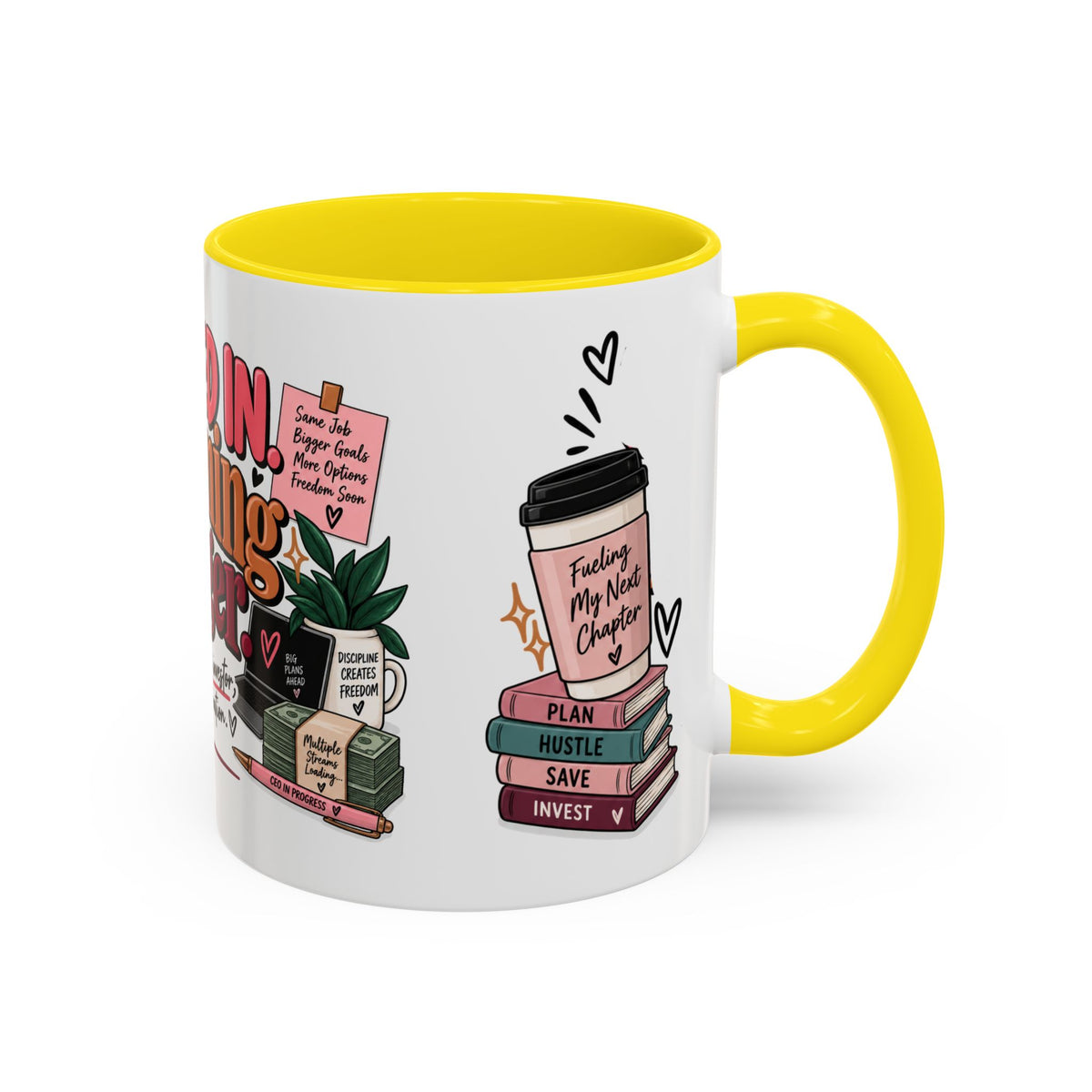 Clocked In, Dreaming Bigger Ceramic Mug — Side Hustle & Entrepreneur Coffee Cup