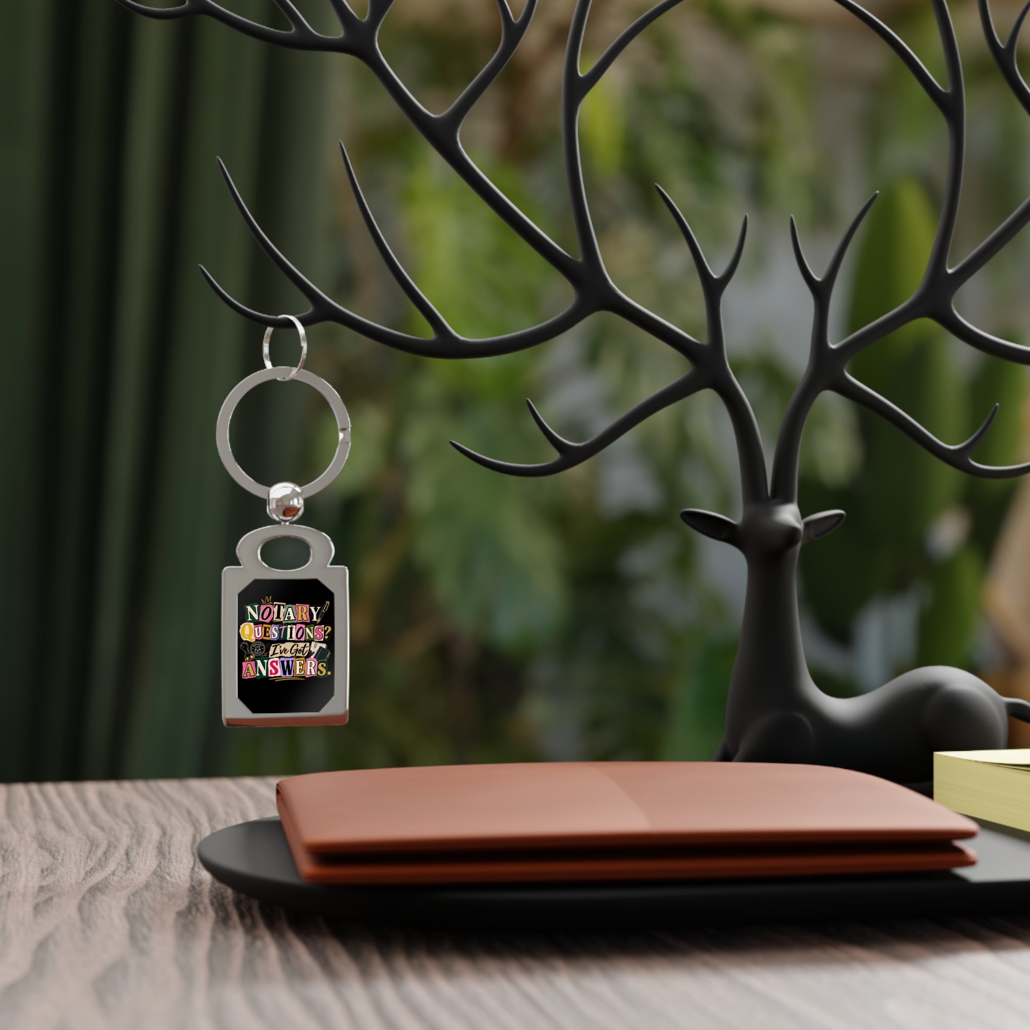 Notary Questions? I’ve Got Answers Metal Keychain | Notary Public Gift