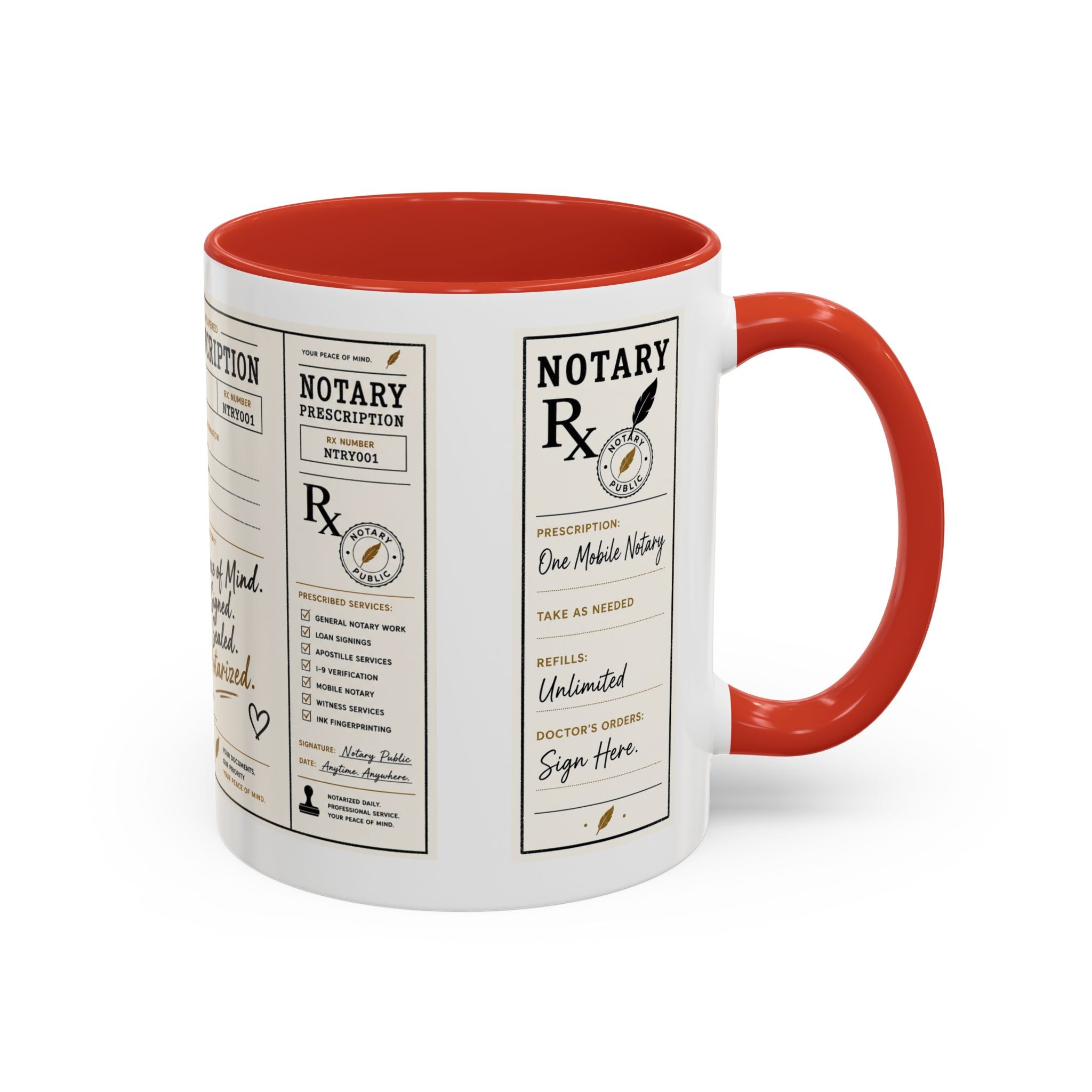 Notary Prescription | Accent Coffee Mug (11oz & 15oz)