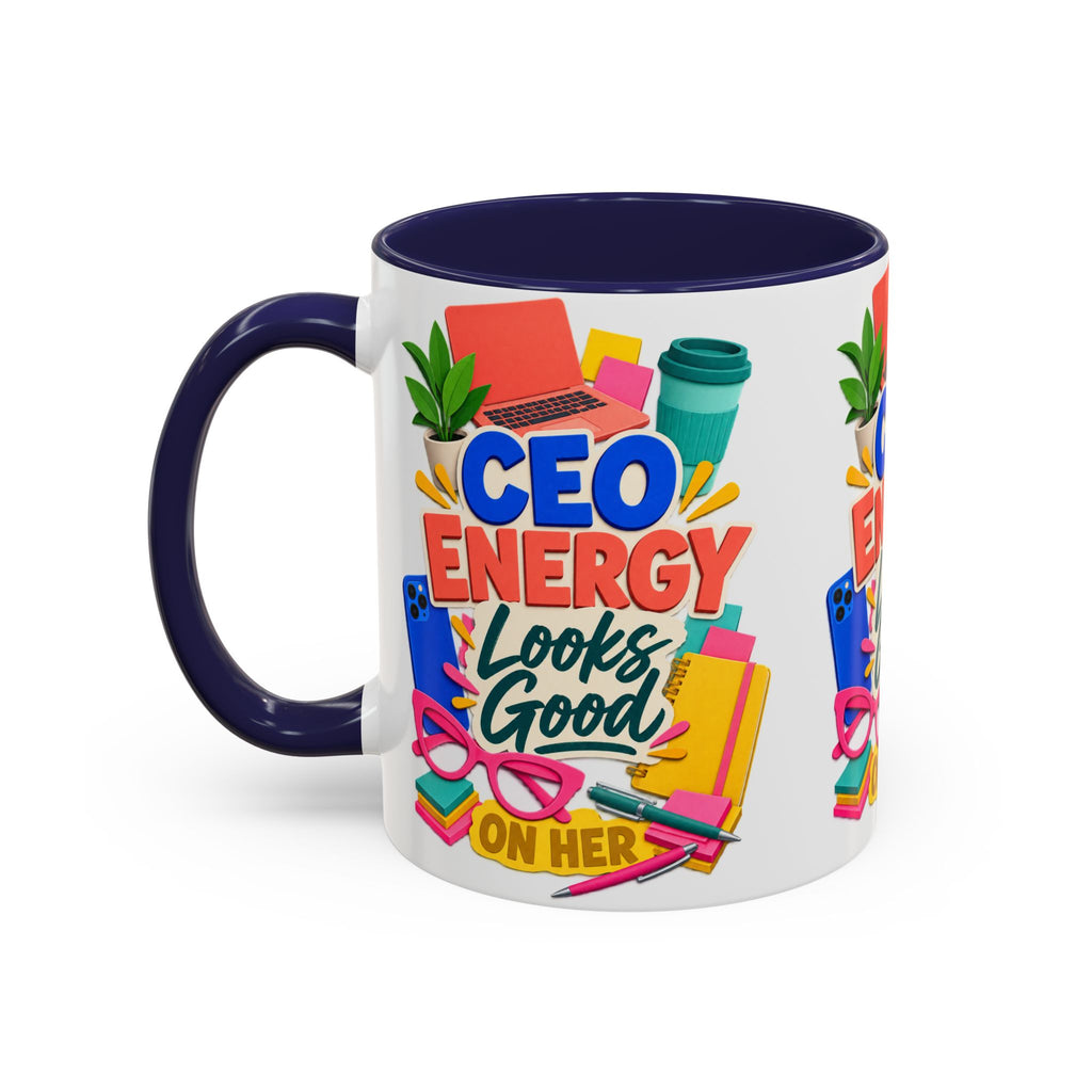 CEO Energy Looks Good on Her Mug | Women in Business Coffee Cup | Female Entrepreneur Gift | Boss Lady Office Mug