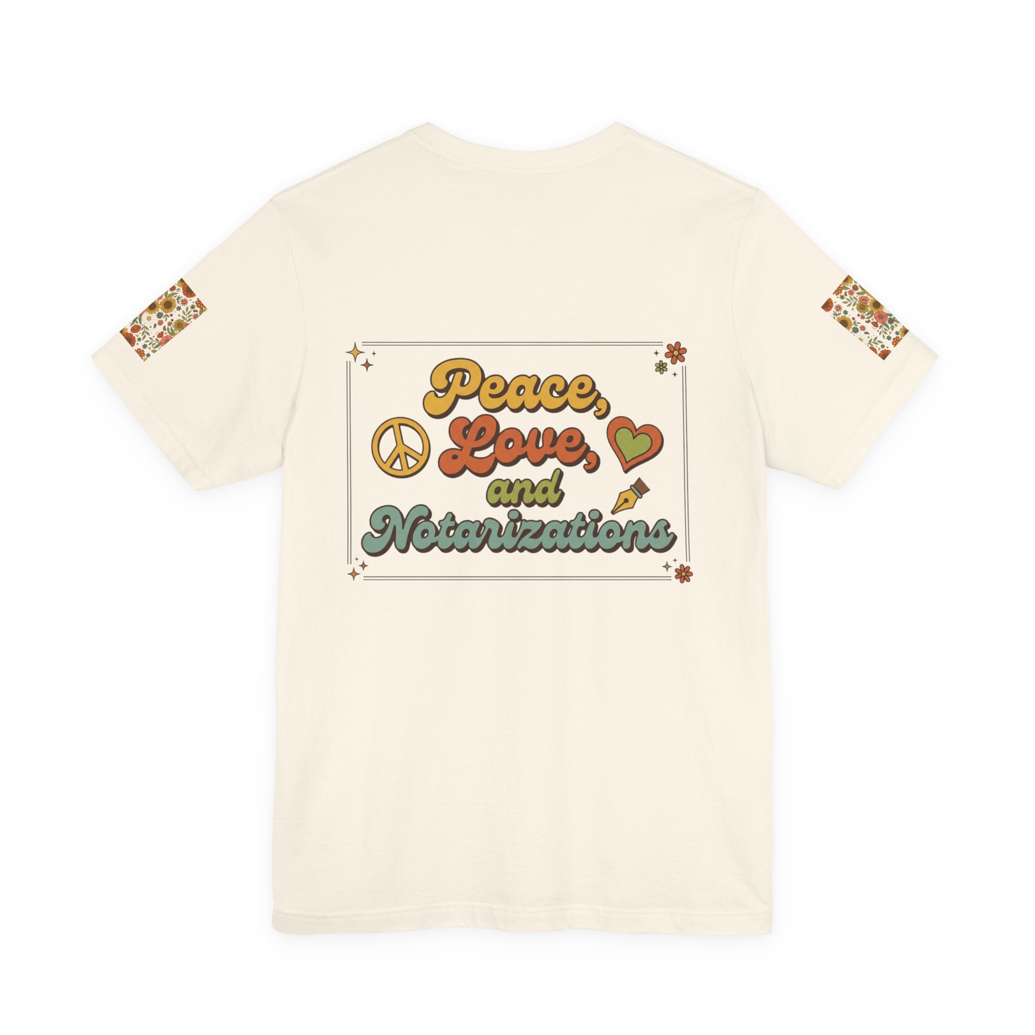 Peace, Love & Notarizations Unisex Jersey T-Shirt ☮️❤️🖋️