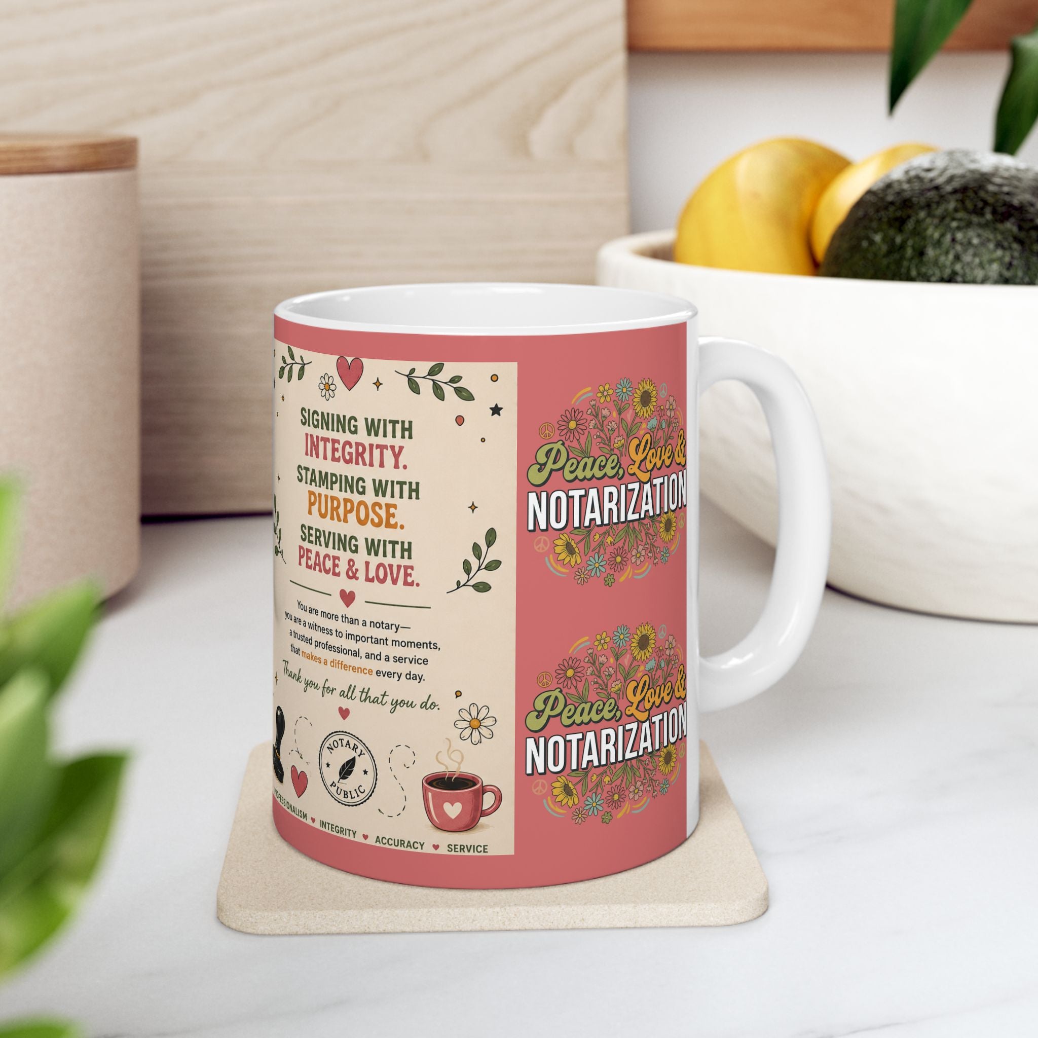 Retro Notary Coffee Mug | 11oz & 15oz Gift for Notaries, Loan Signing Agents & Mobile Notary Professionals