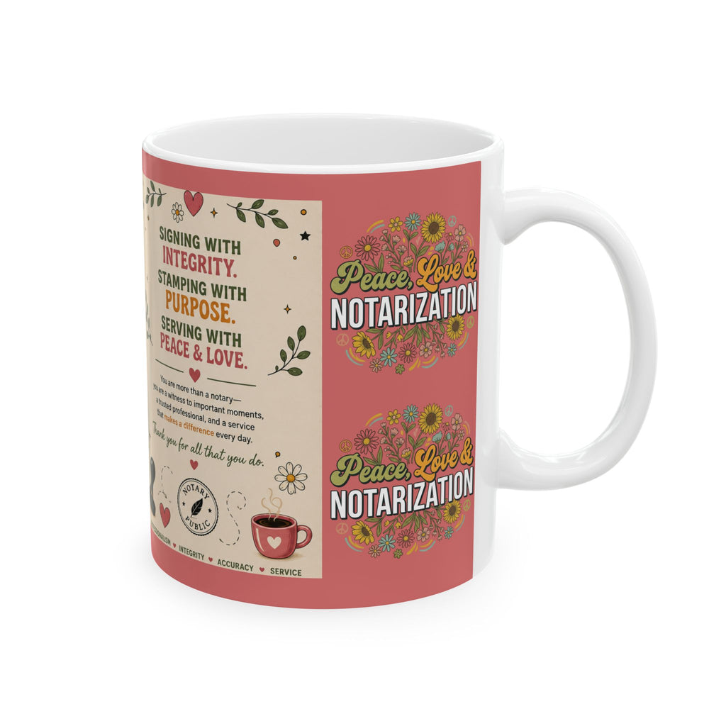 Retro Notary Coffee Mug | 11oz & 15oz Gift for Notaries, Loan Signing Agents & Mobile Notary Professionals