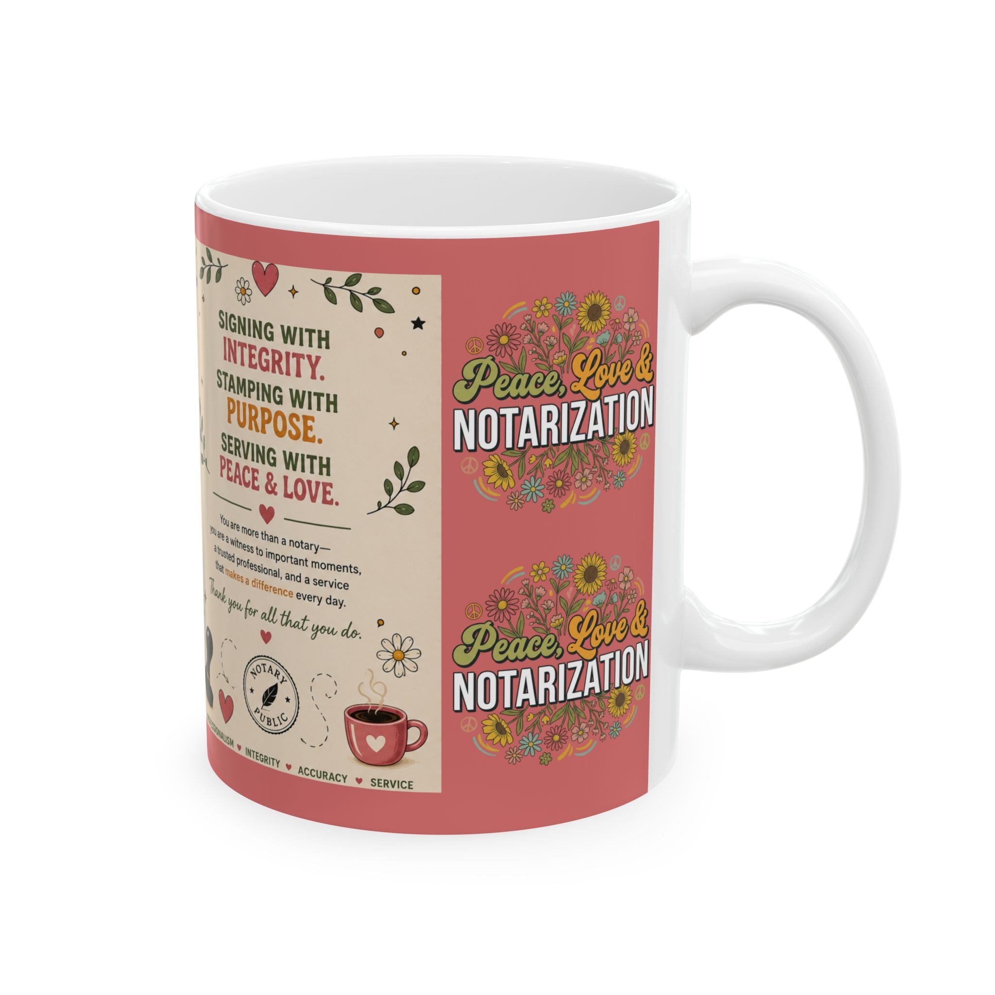 Retro Notary Coffee Mug | 11oz & 15oz Gift for Notaries, Loan Signing Agents & Mobile Notary Professionals