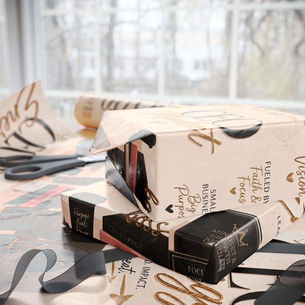 👑 CEO Energy Wrapping Paper – Small Business Owner Gift Wrap ✨