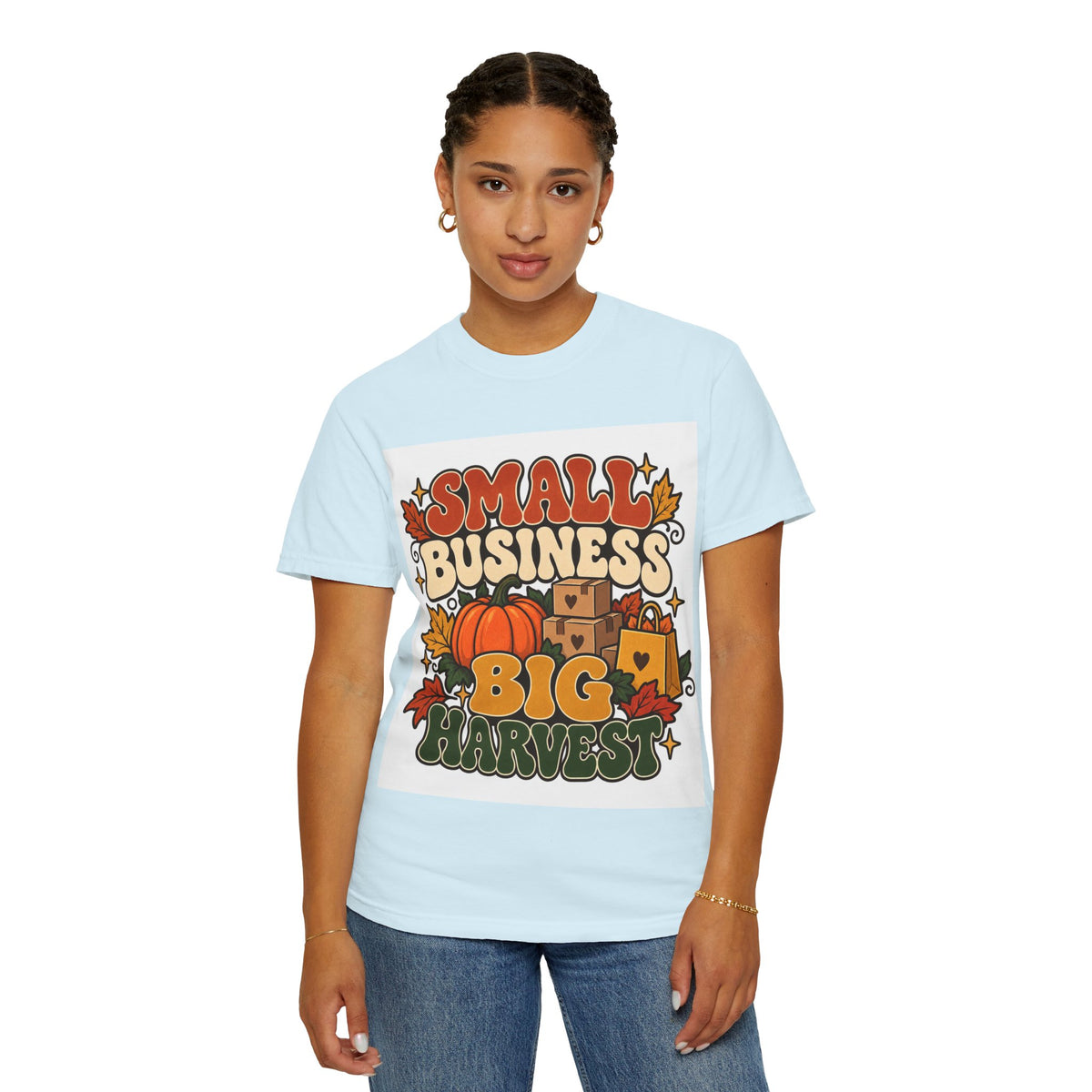 Small Business Big Harvest T-Shirt — Fall Entrepreneur Garment-Dyed Tee