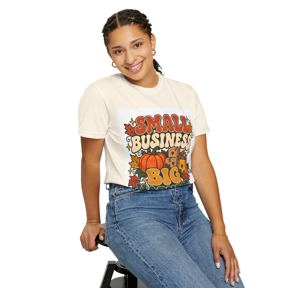 Small Business Big Harvest T-Shirt — Fall Entrepreneur Garment-Dyed Tee