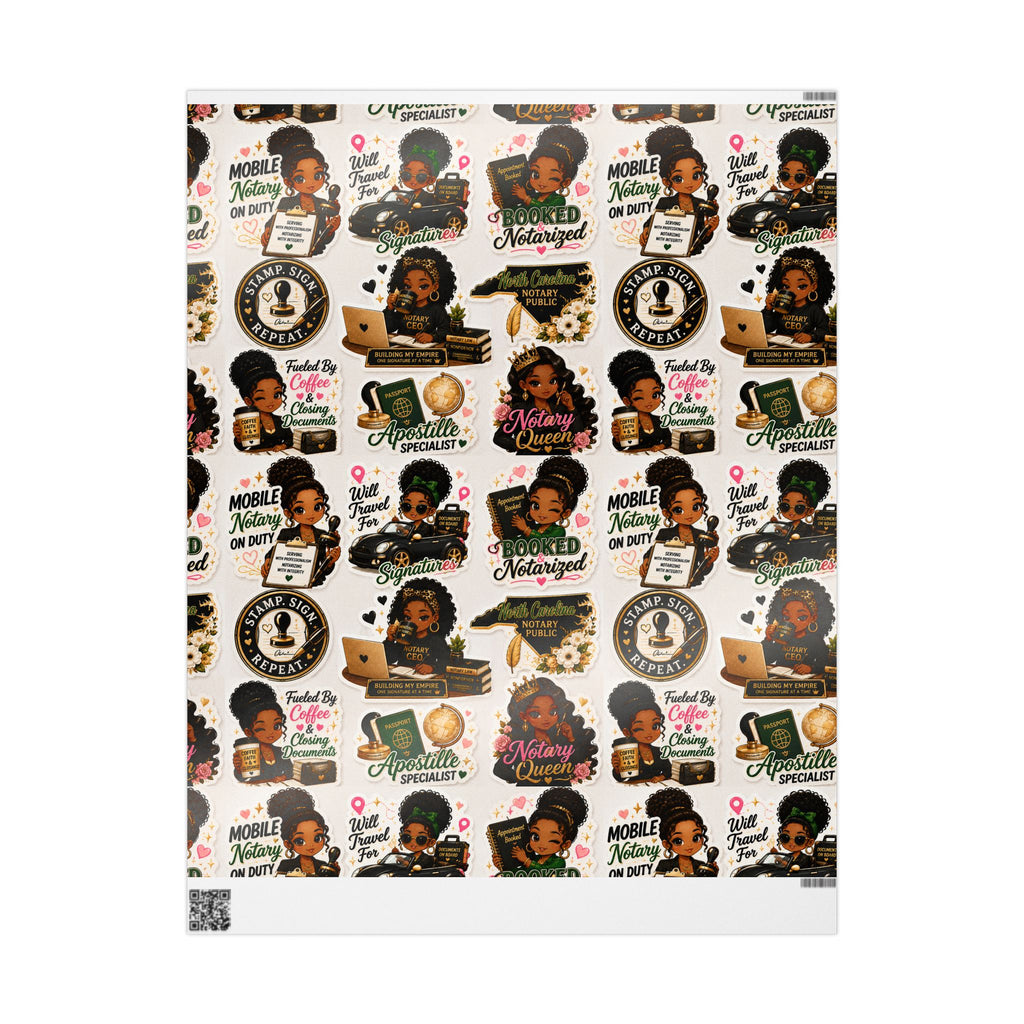 Notary Boss Wrapping Paper – Wrap it. Gift it. Make it official. 🎁🖊️✨