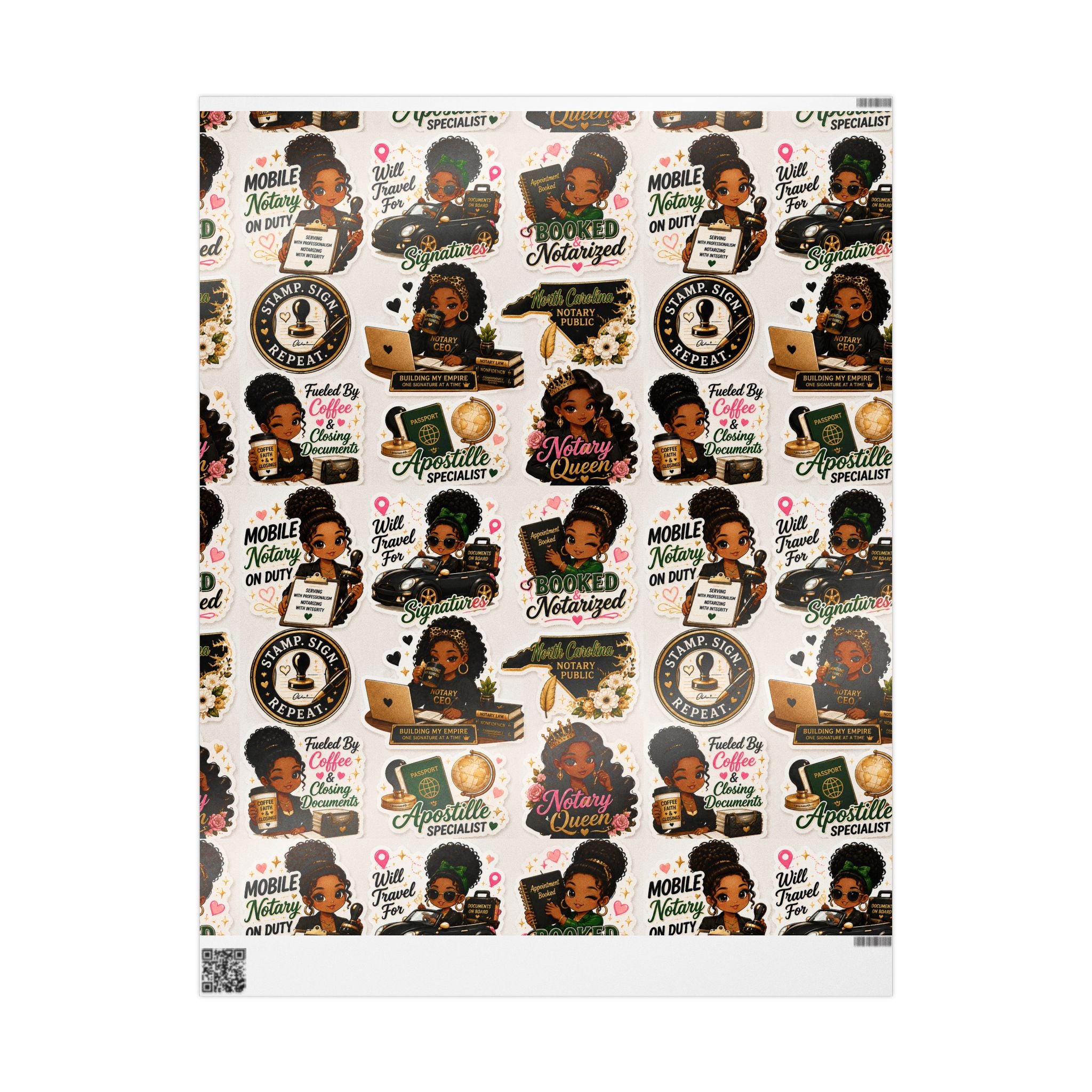 Notary Boss Wrapping Paper – Wrap it. Gift it. Make it official. 🎁🖊️✨