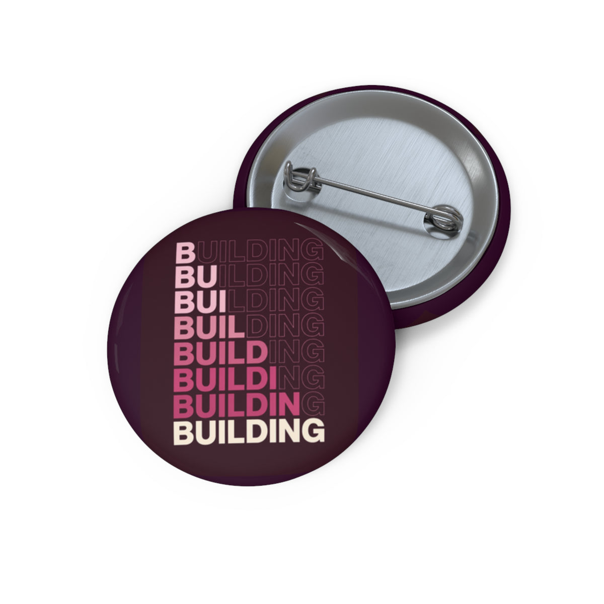 Building Gradient Pin Button — Motivational Construction Badge-Small