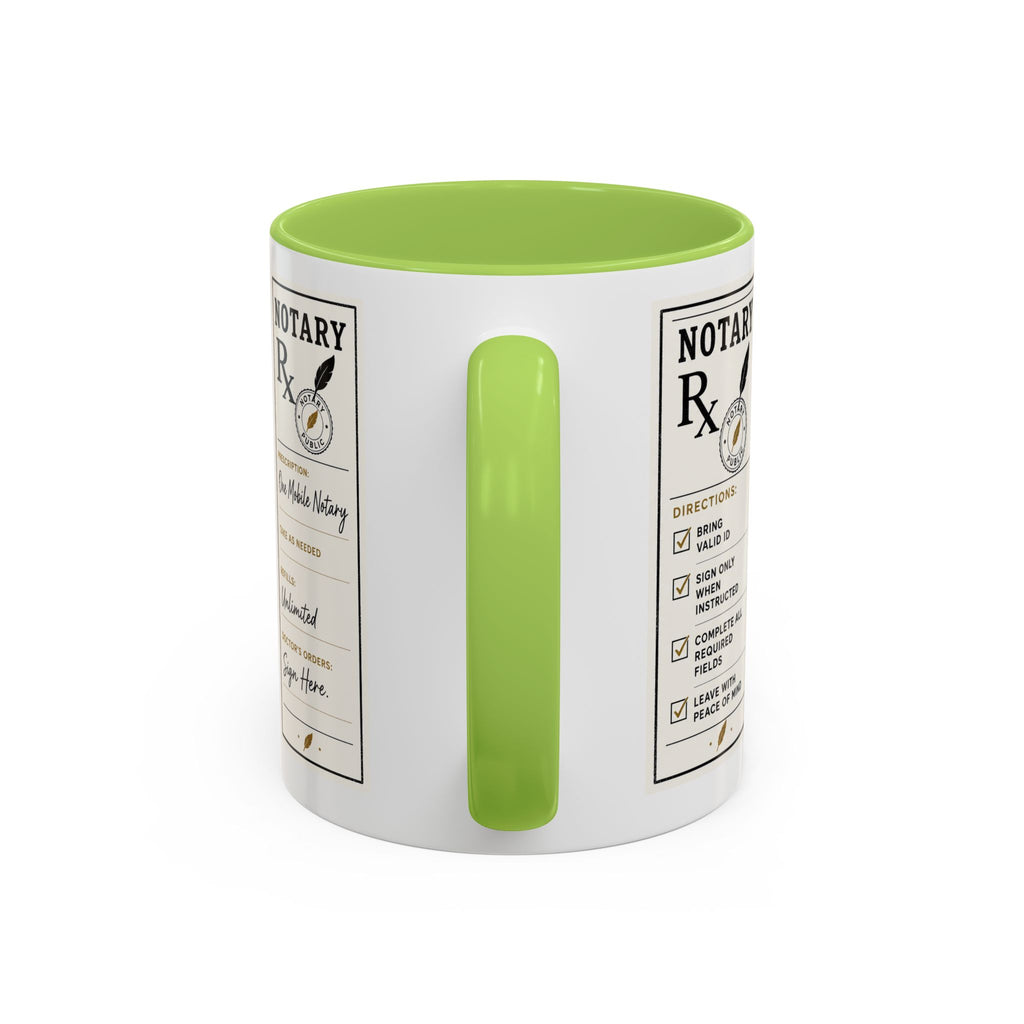 Notary Prescription | Accent Coffee Mug (11oz & 15oz)