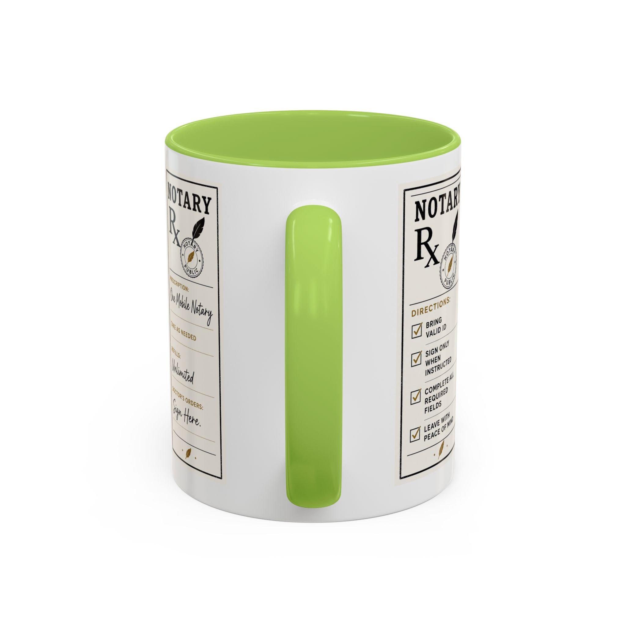 Notary Prescription | Accent Coffee Mug (11oz & 15oz)
