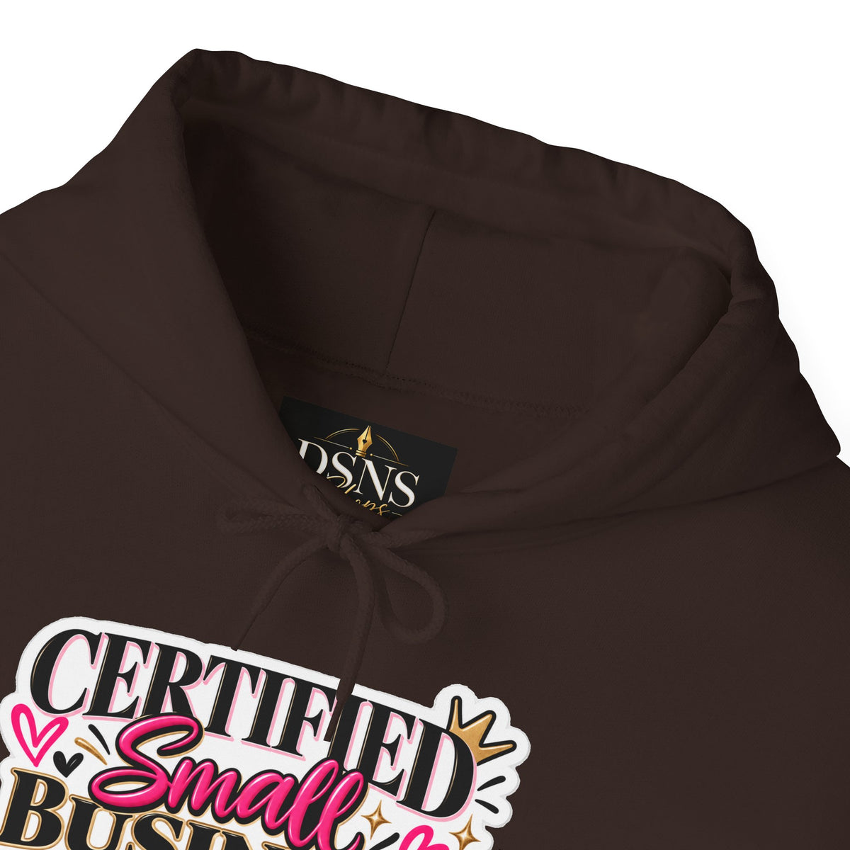 Certified Small Business Baddie Hoodie — Bold Women Entrepreneur Graphic Sweatshirt