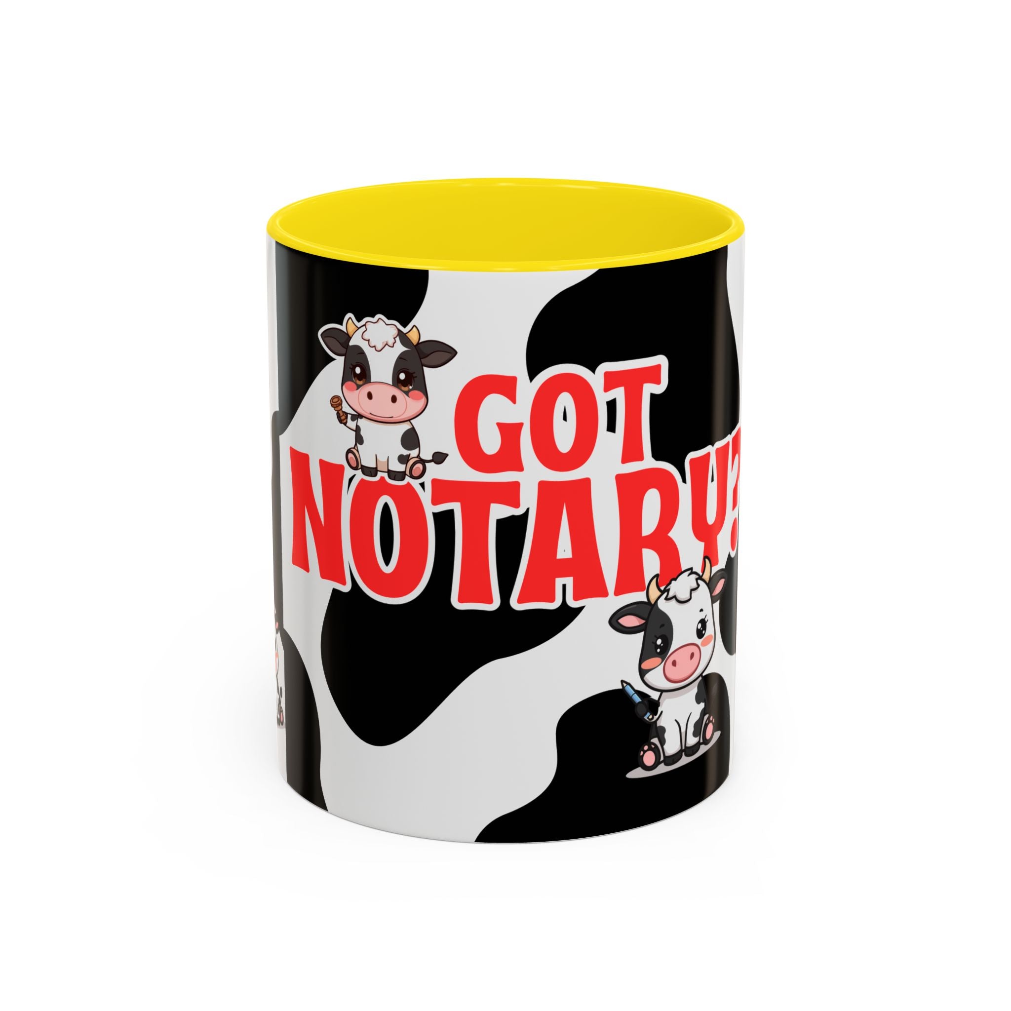 Got Notary? Cow Print Accent Coffee Mug | Funny Notary Public Gift | 11oz & 15oz